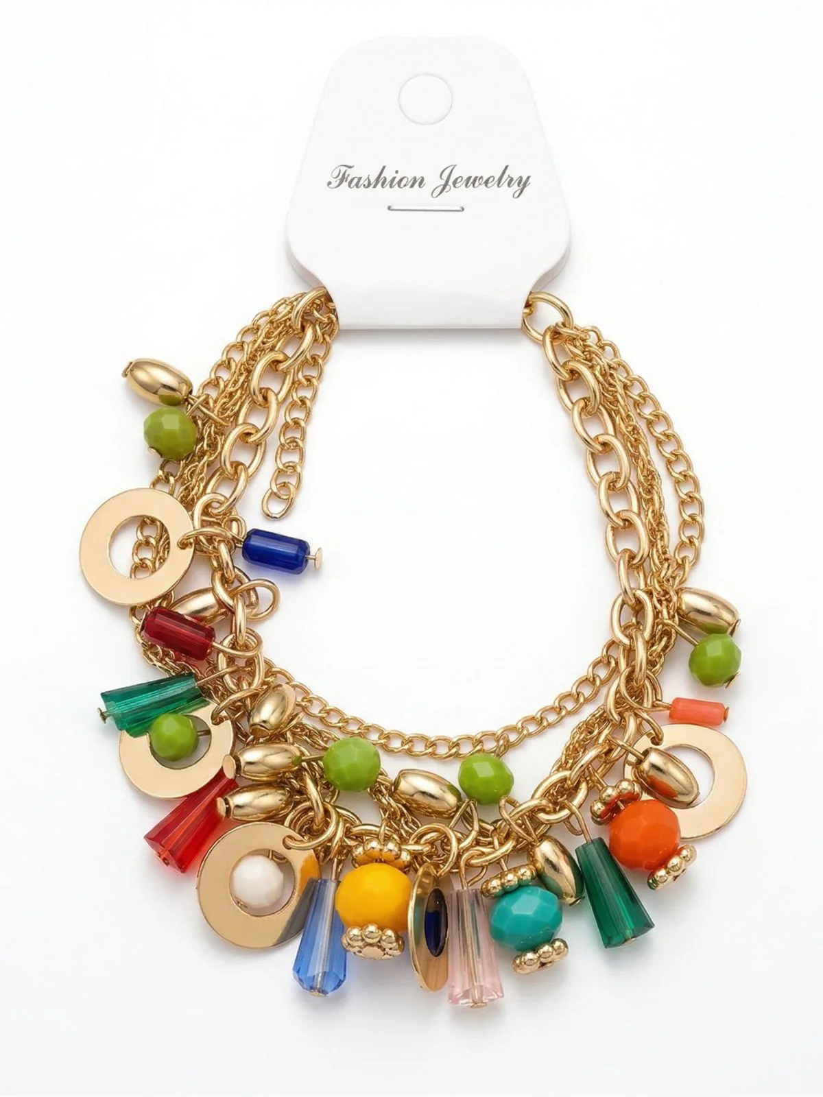 Mehrfarbig Boho Mehrlagig Perlen Kette Armband