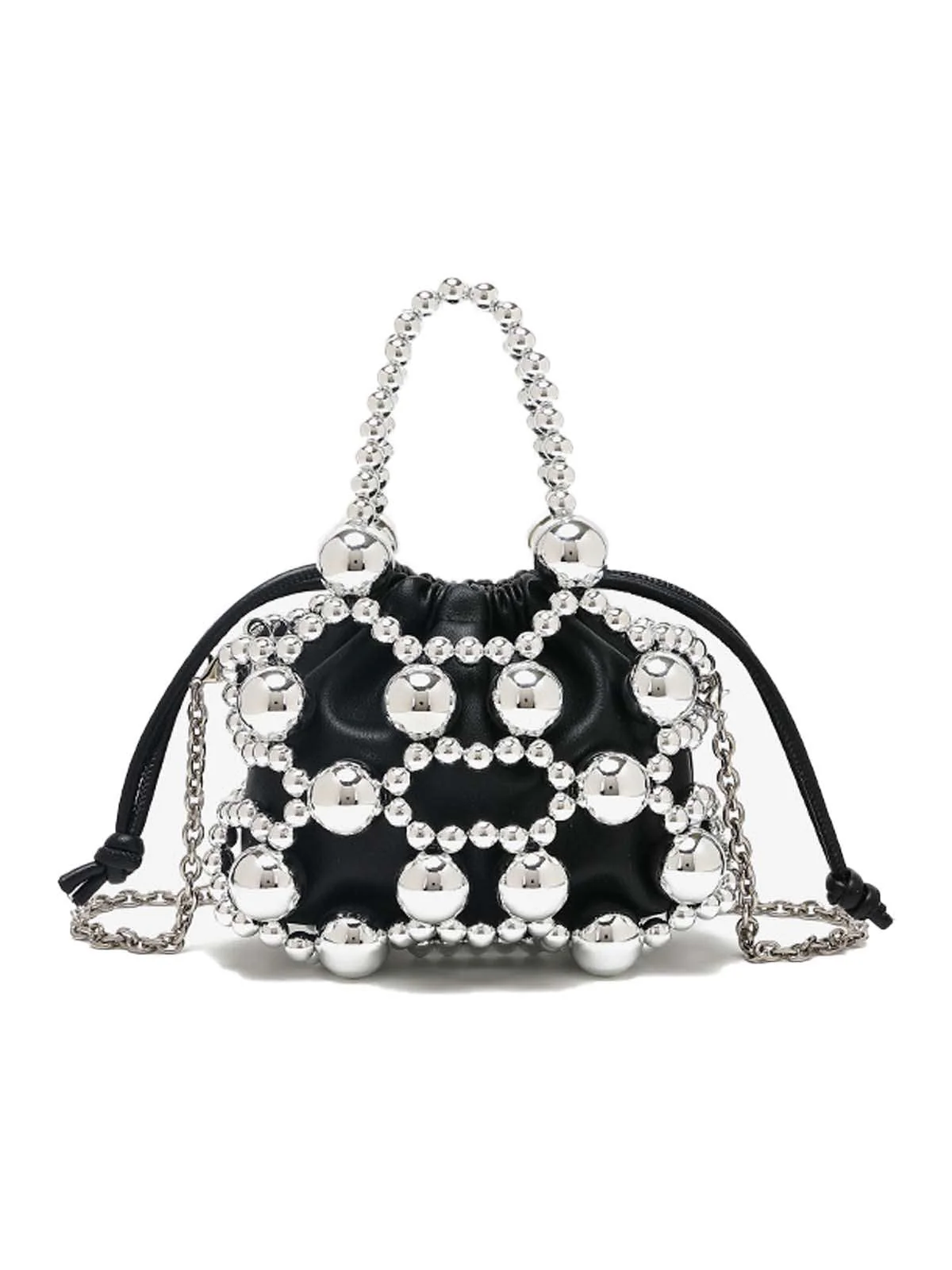 Metallisch Perlen Kordelzug Mini Beutel Tasche - Image 6