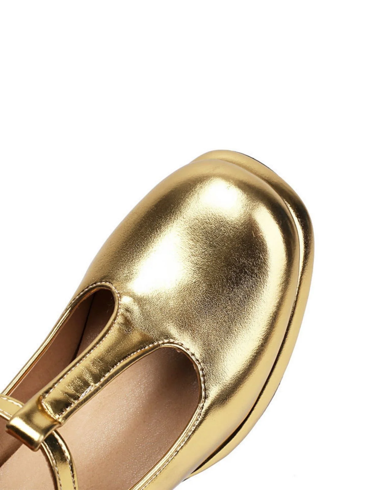 Metallisch Quadratischer Spitze Blockschnalle Schuhe - Image 6