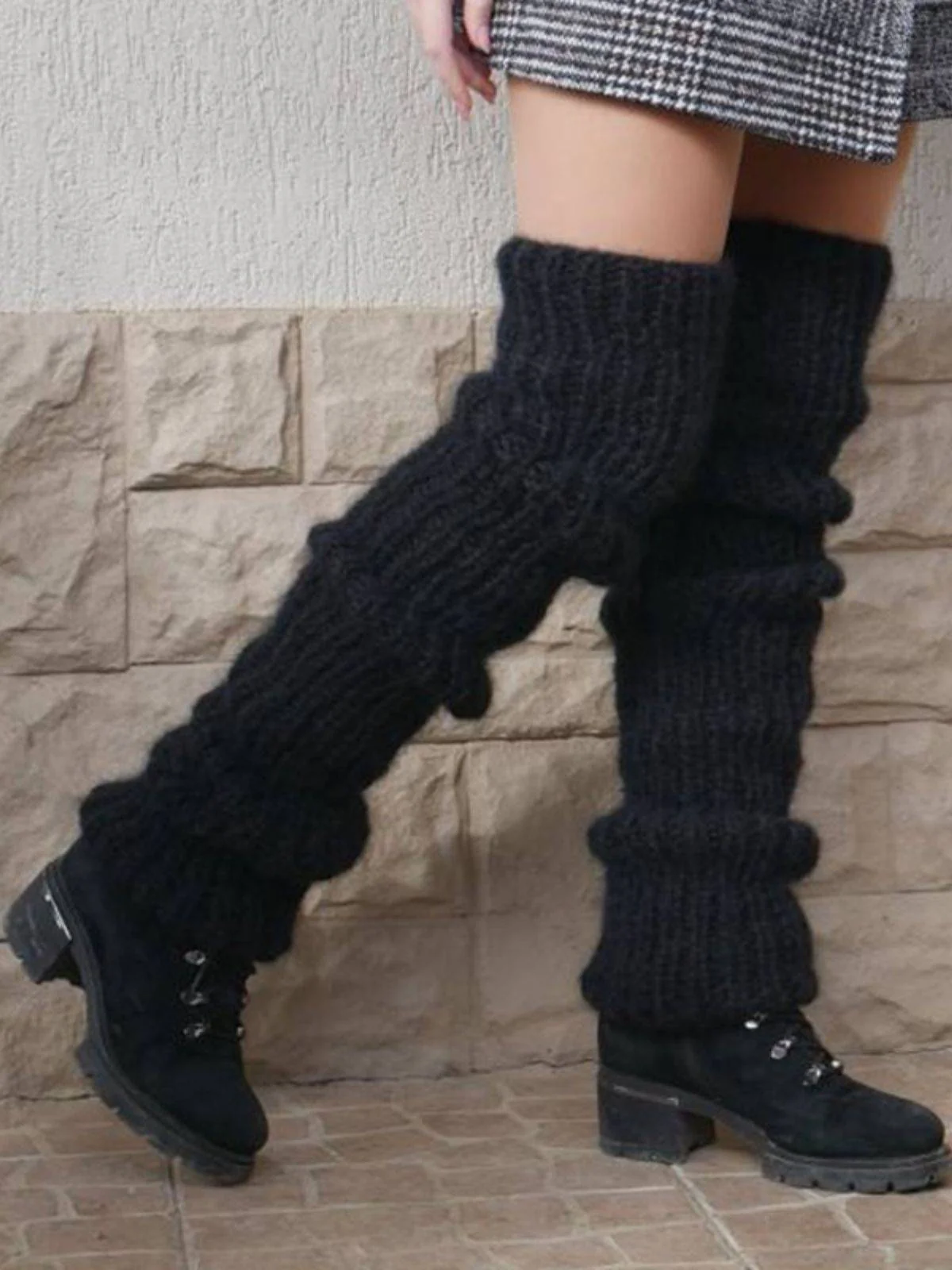 Mohair Gestrickt Lang-Pile Socken - Image 2
