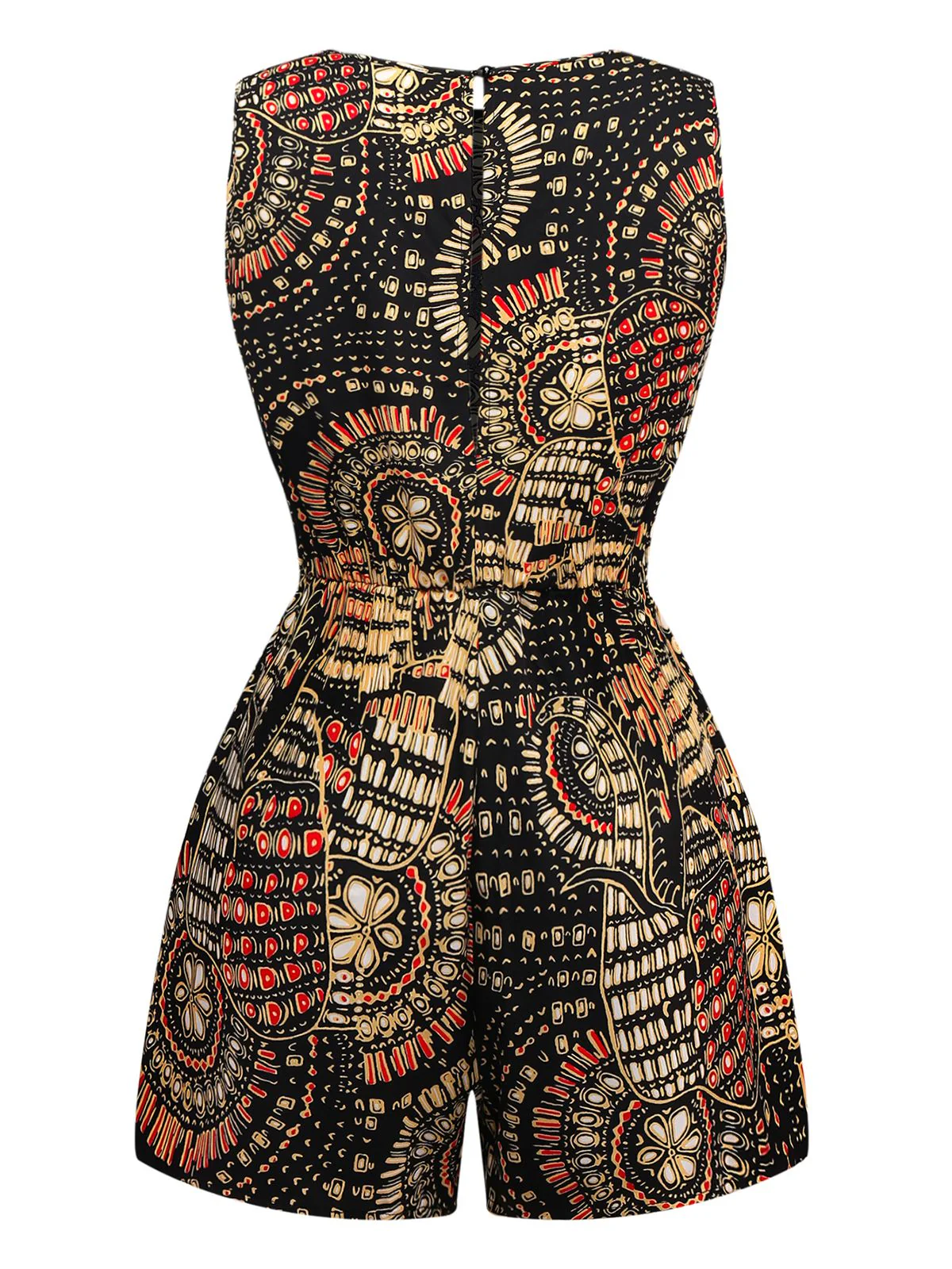 Multiclor 1970er Boho Irregulär Romper - Image 2