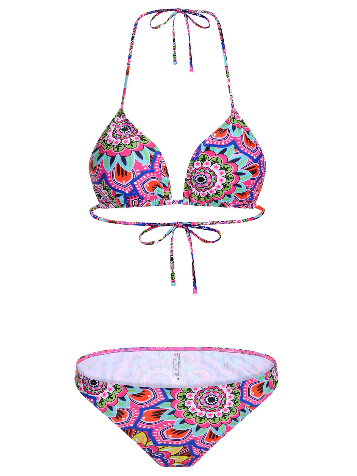 Multicolor 1930er Mandala Bikini Set & Cover-Up - Image 4