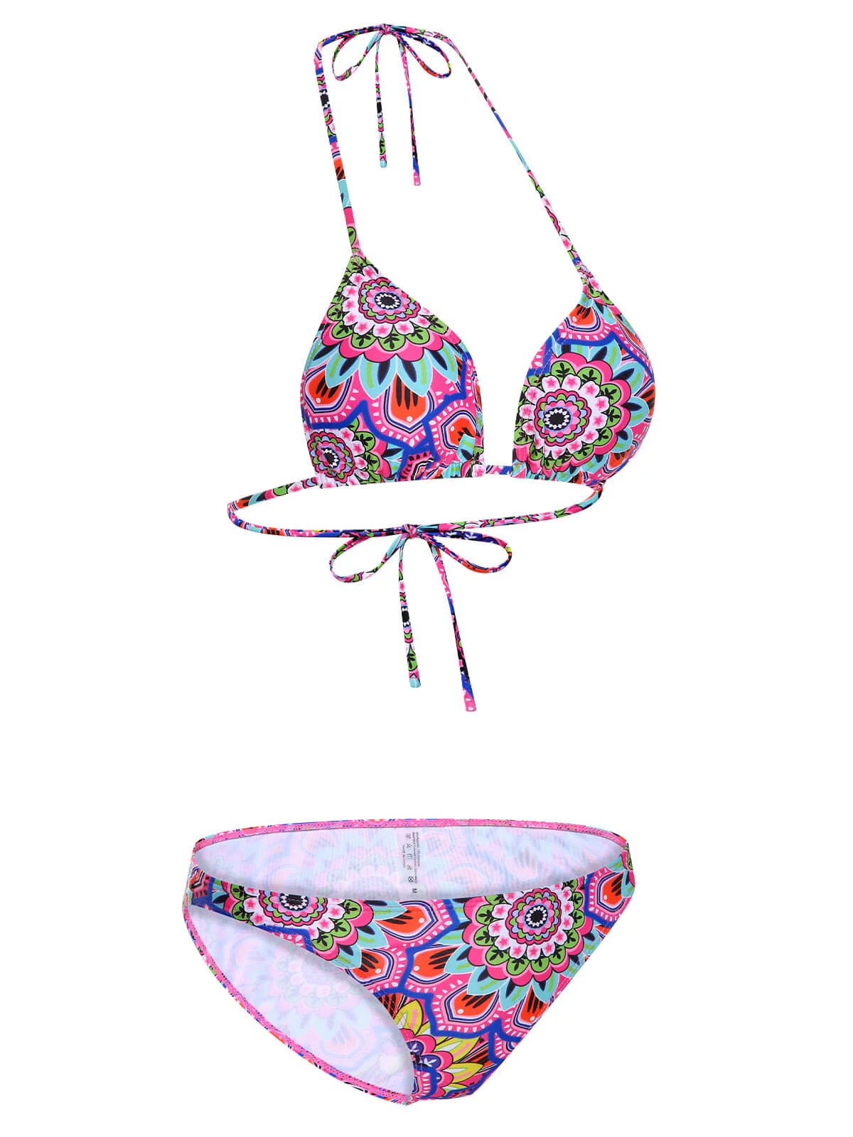 Multicolor 1930er Mandala Bikini Set & Cover-Up - Image 5
