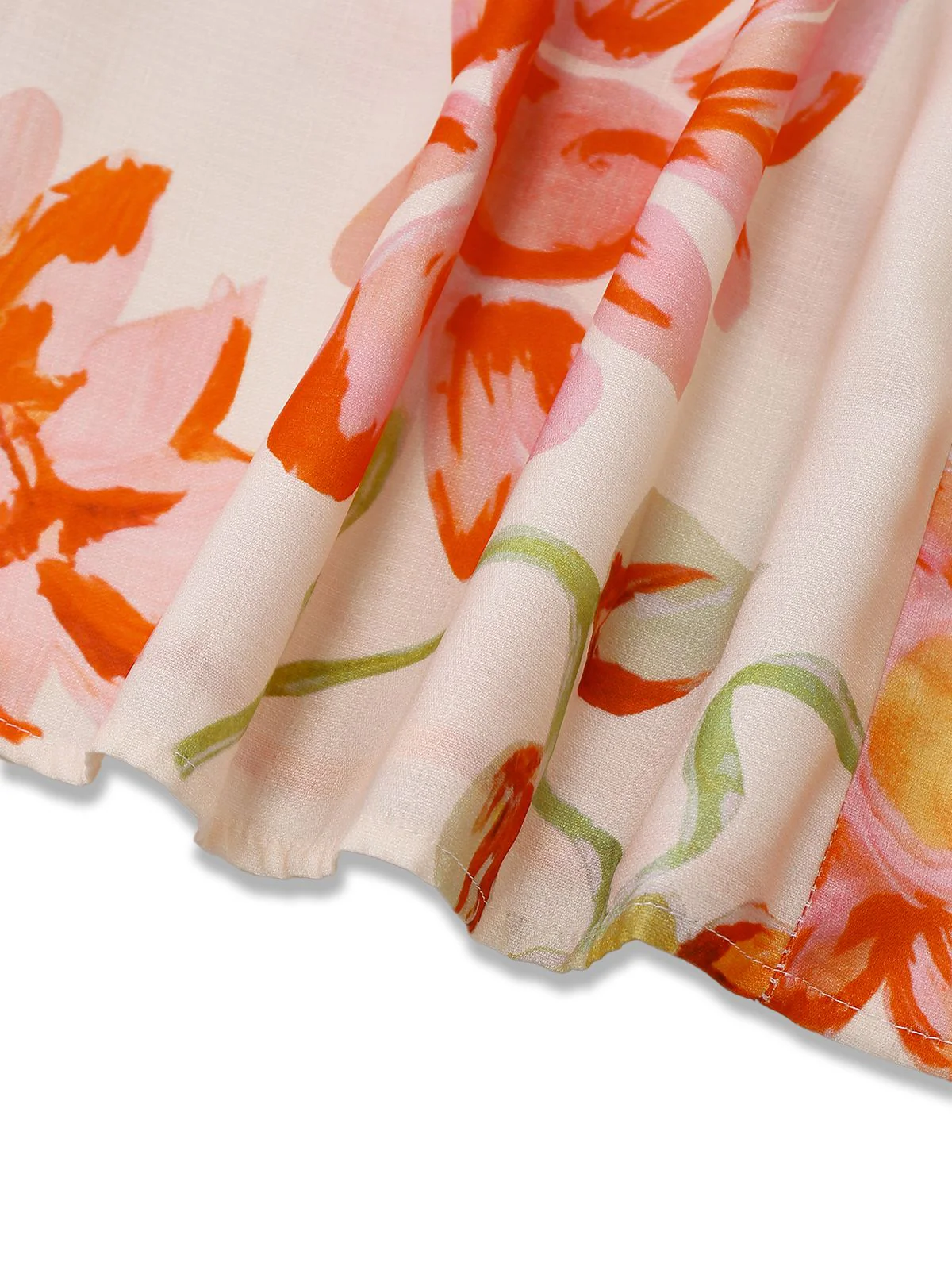 Multicolor 1940er Blumen Rückenfrei Breit-Träger Kleid - Image 4