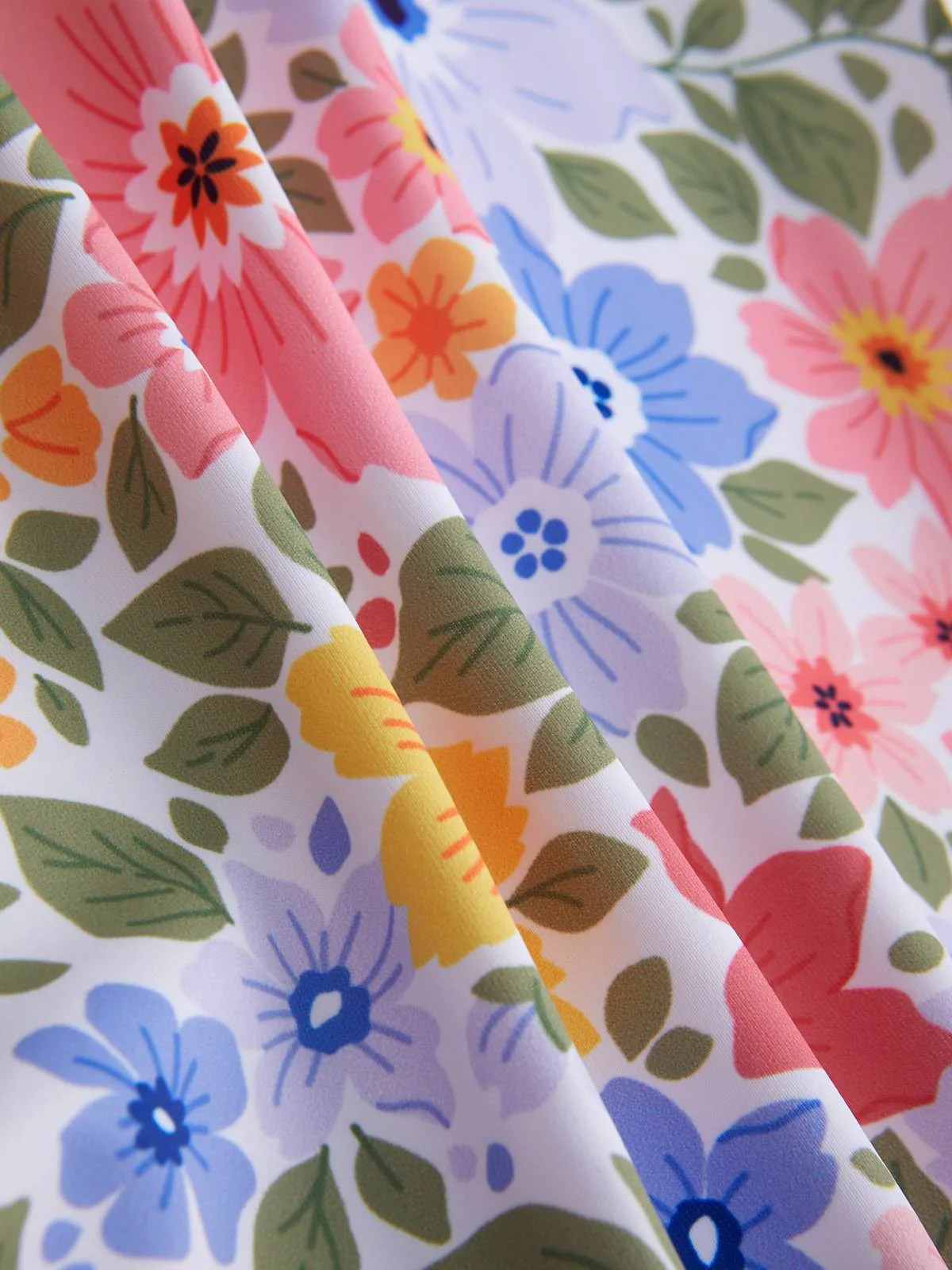 Multicolor 1940er Blumen Rückenkreuz Träger Badeanzug - Image 4