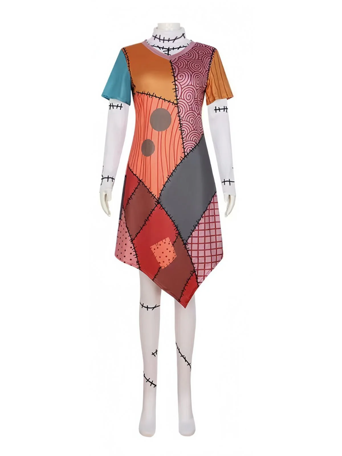 Multicolor 1940er Halloween Nightmare Sally Kleid - Image 2