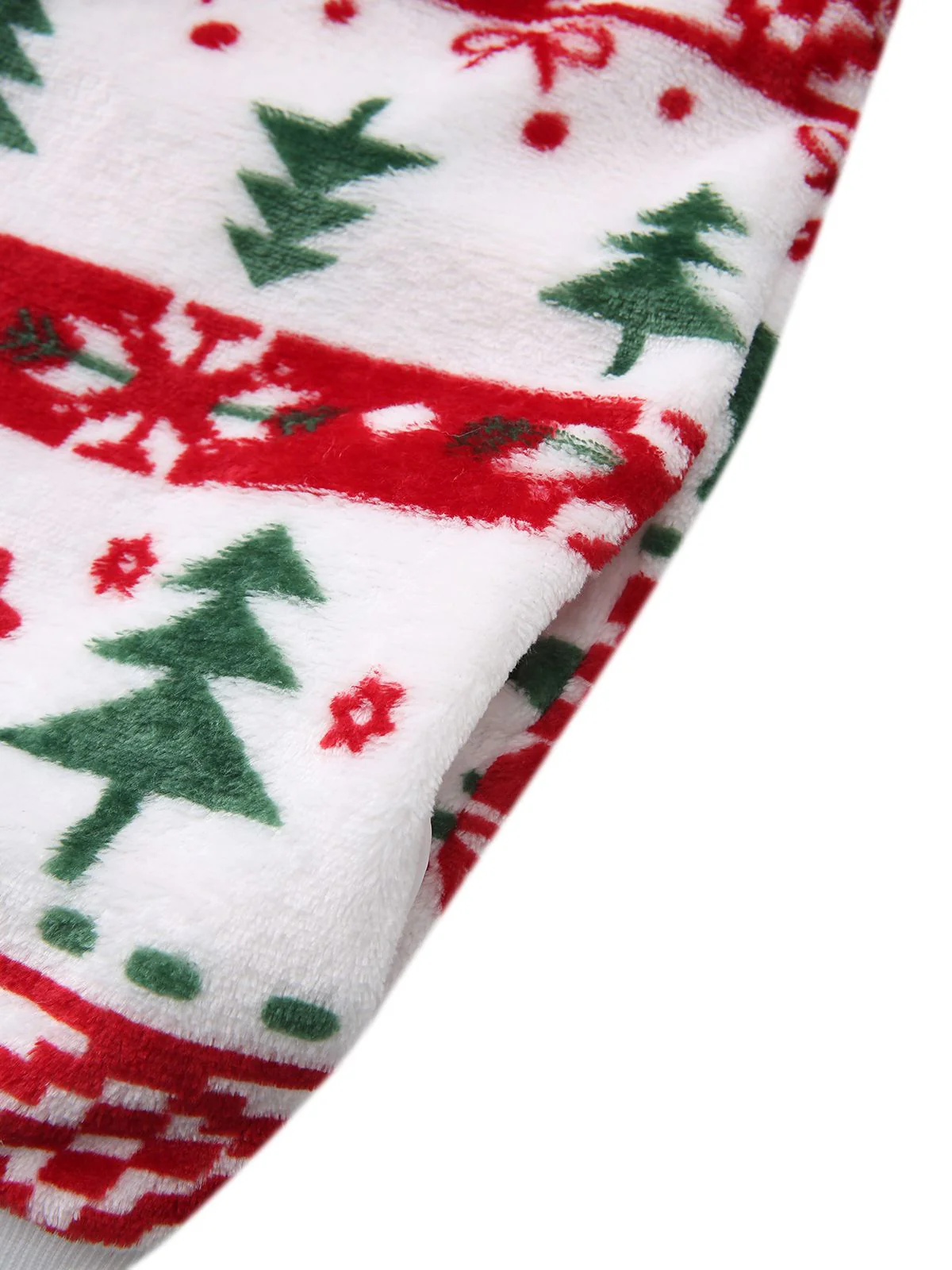 Multicolor 1940er Ren & Weihnachtsbaum Plüsch Hoodie - Image 5