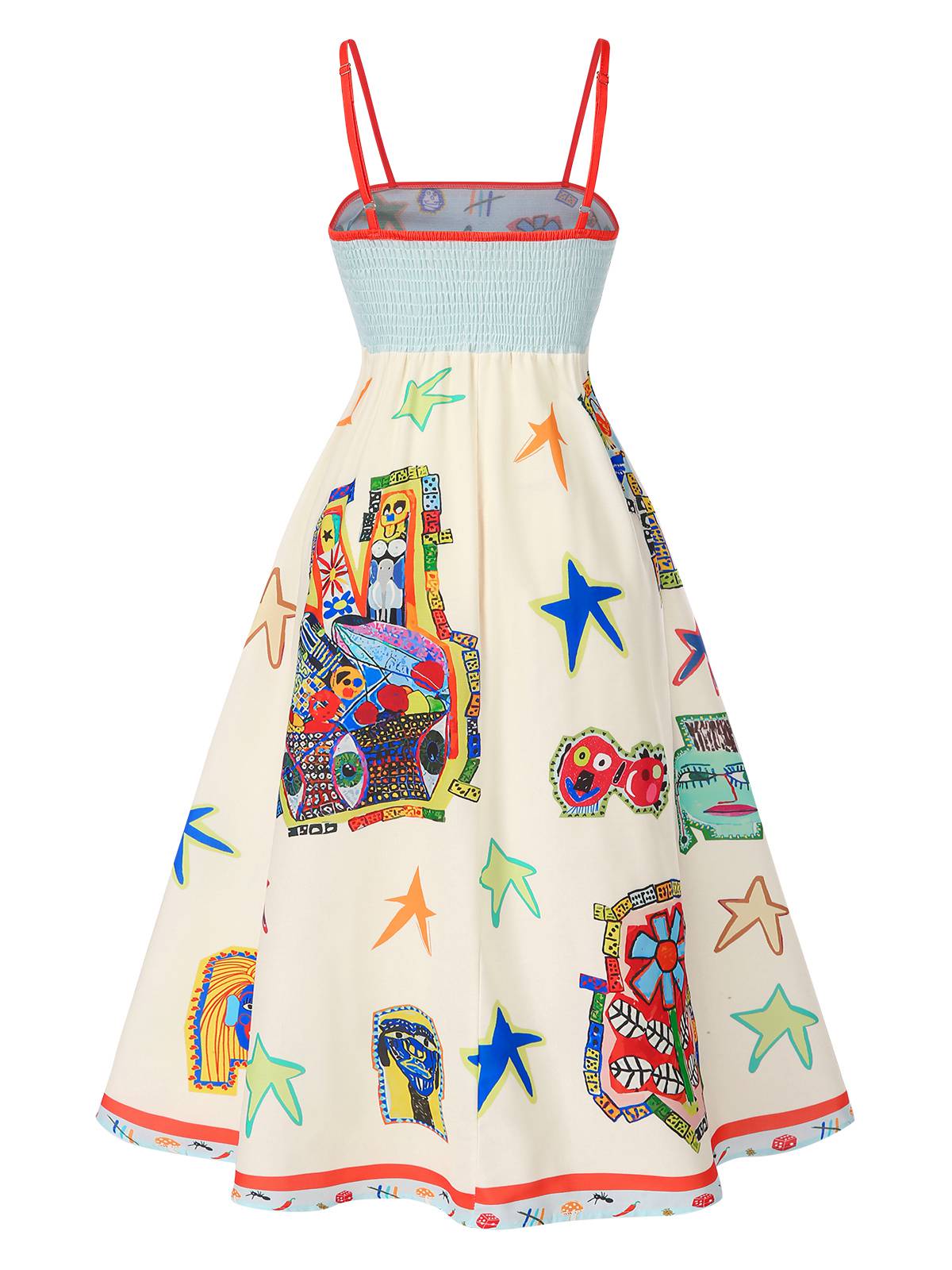 Multicolor 1950er Meereslebewesen Druck Kleid - Image 2