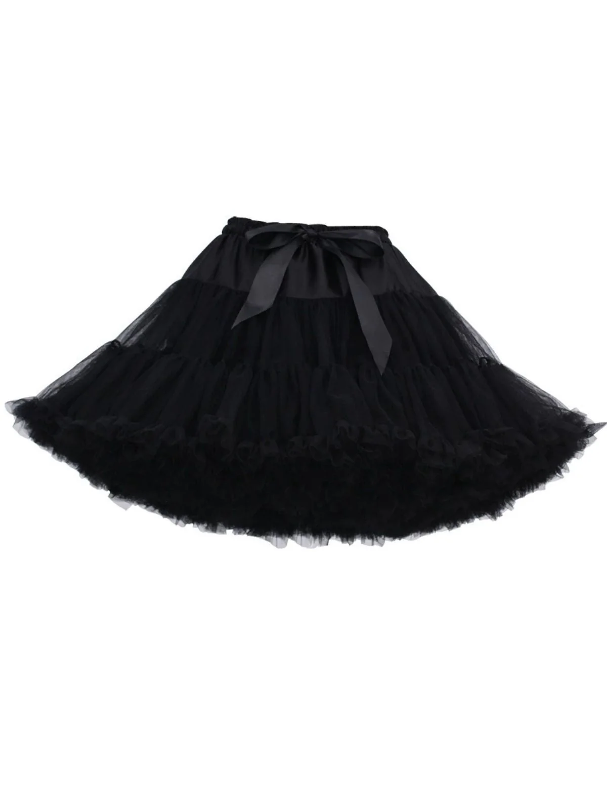 Rot 1950er Solide Halloween Netz Unterrock Petticoat - Image 8