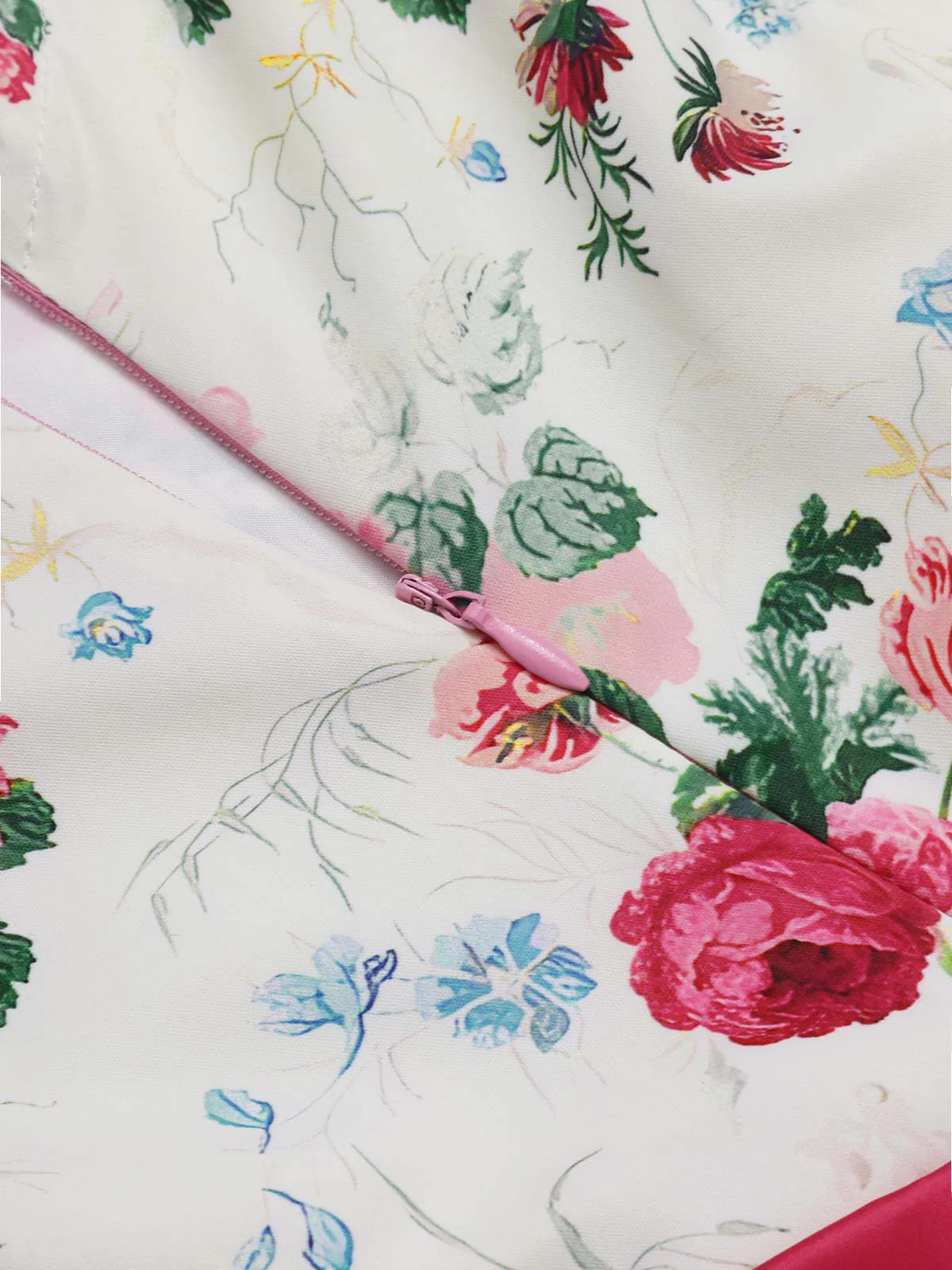 Multicolor 1950er Zurück-Bogen Antike Blumen Kleid - Image 10