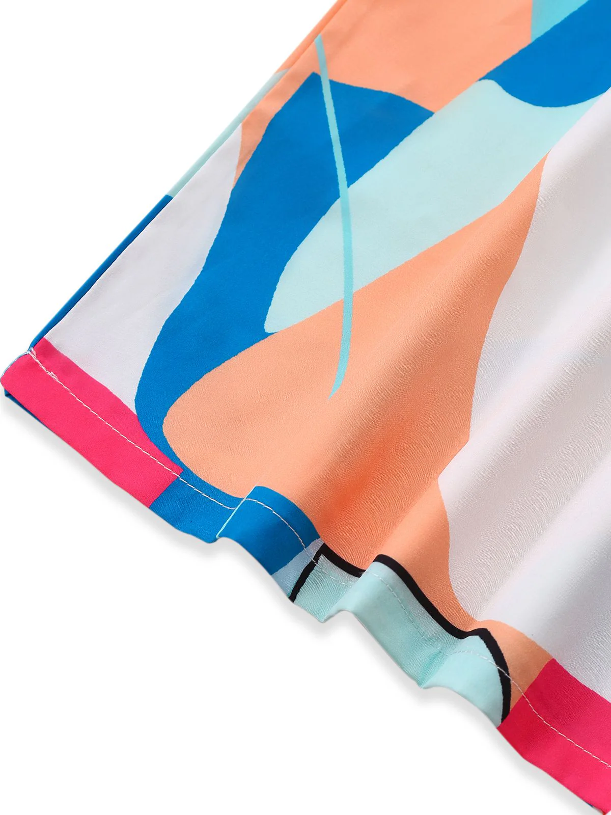 Multicolor 1960er Geometrisch Abstrakt Drucken Halter Jumpsuit - Image 5