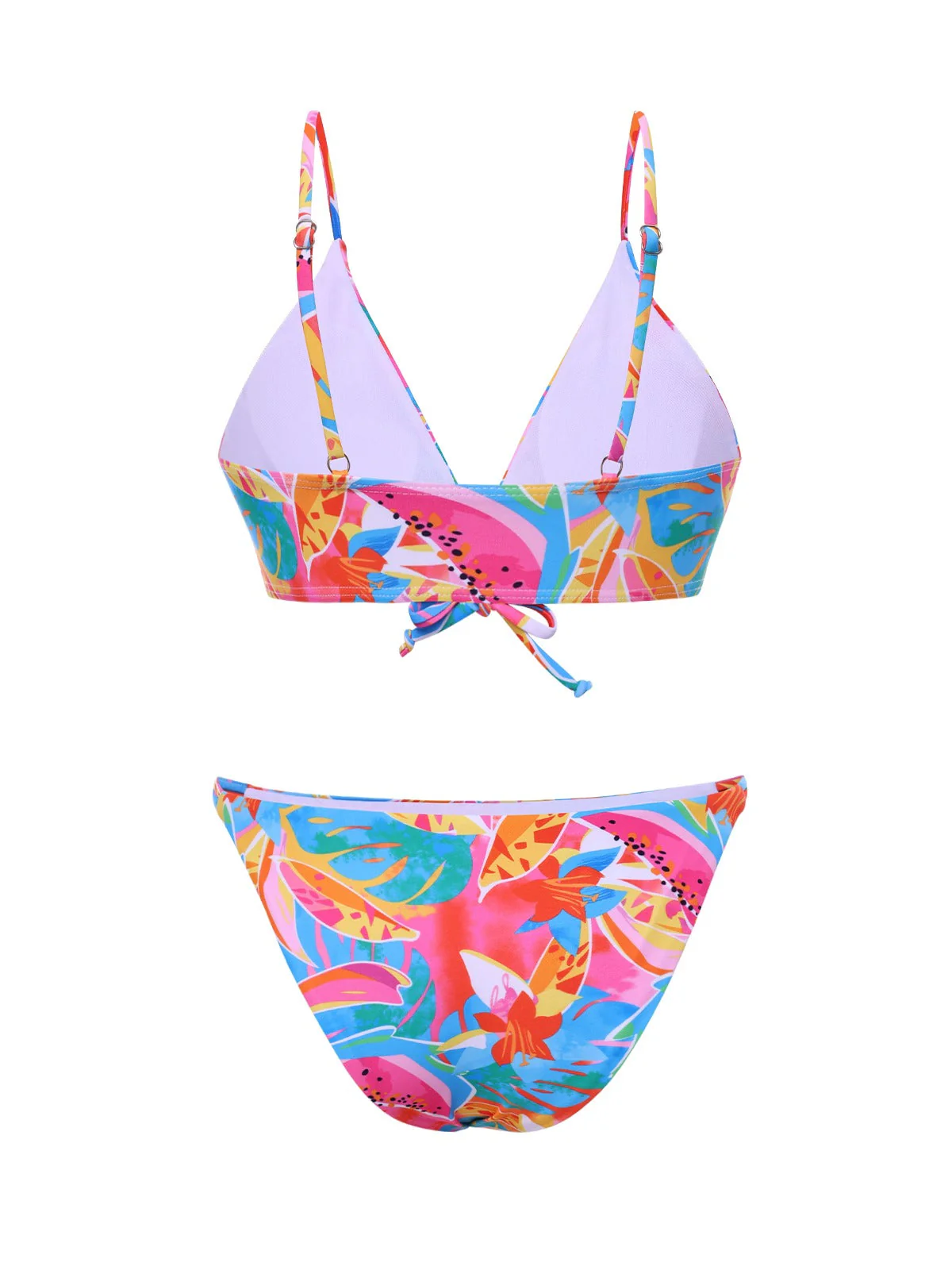 Multicolor 1960er Obst Aquarell Träger Bikini Set - Image 2