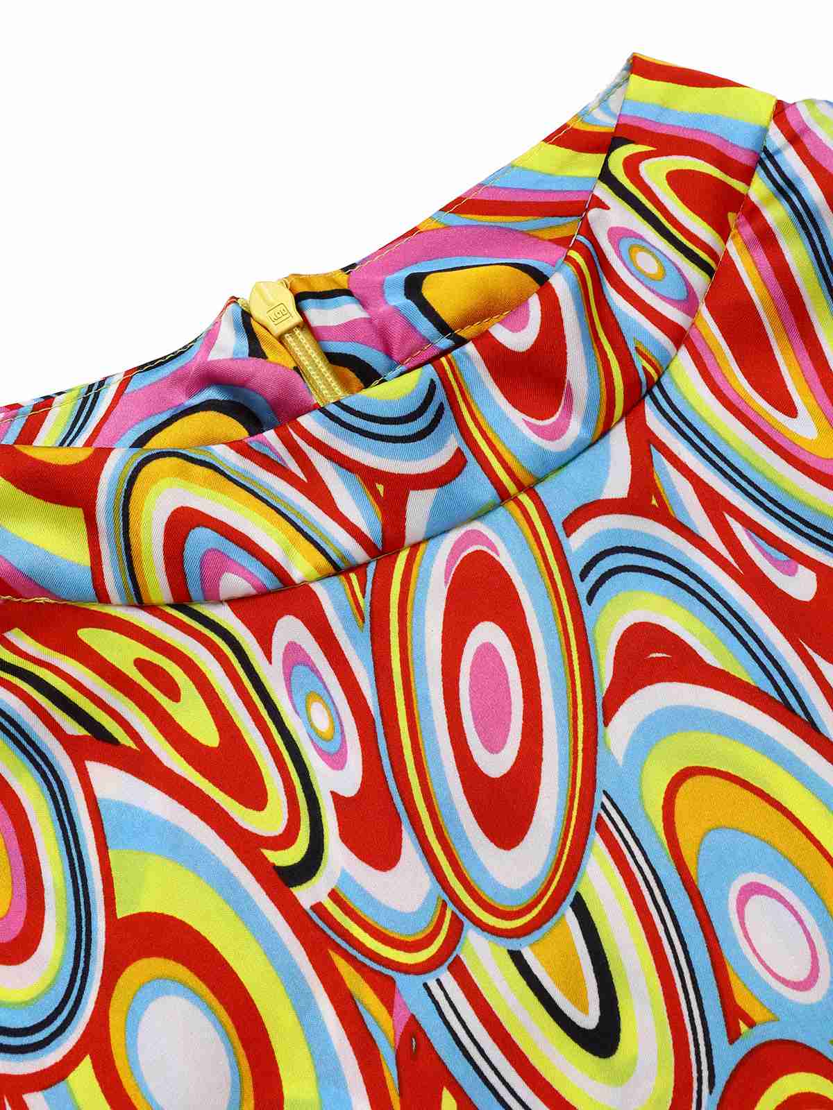 Multicolor 1960er Perle Tasten Ärmellos Kleid - Image 5