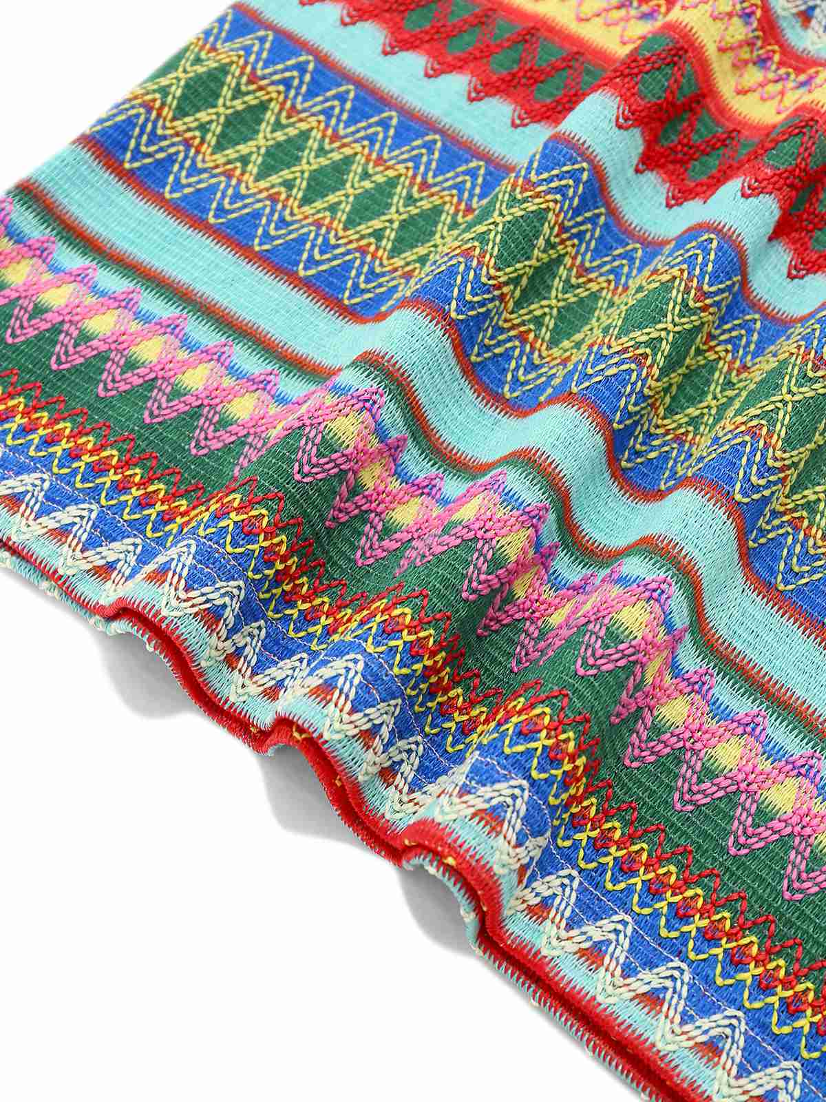 Multicolor 1960er Spaghetti Träger Seitenschlitz Bleistift Kleid - Image 4