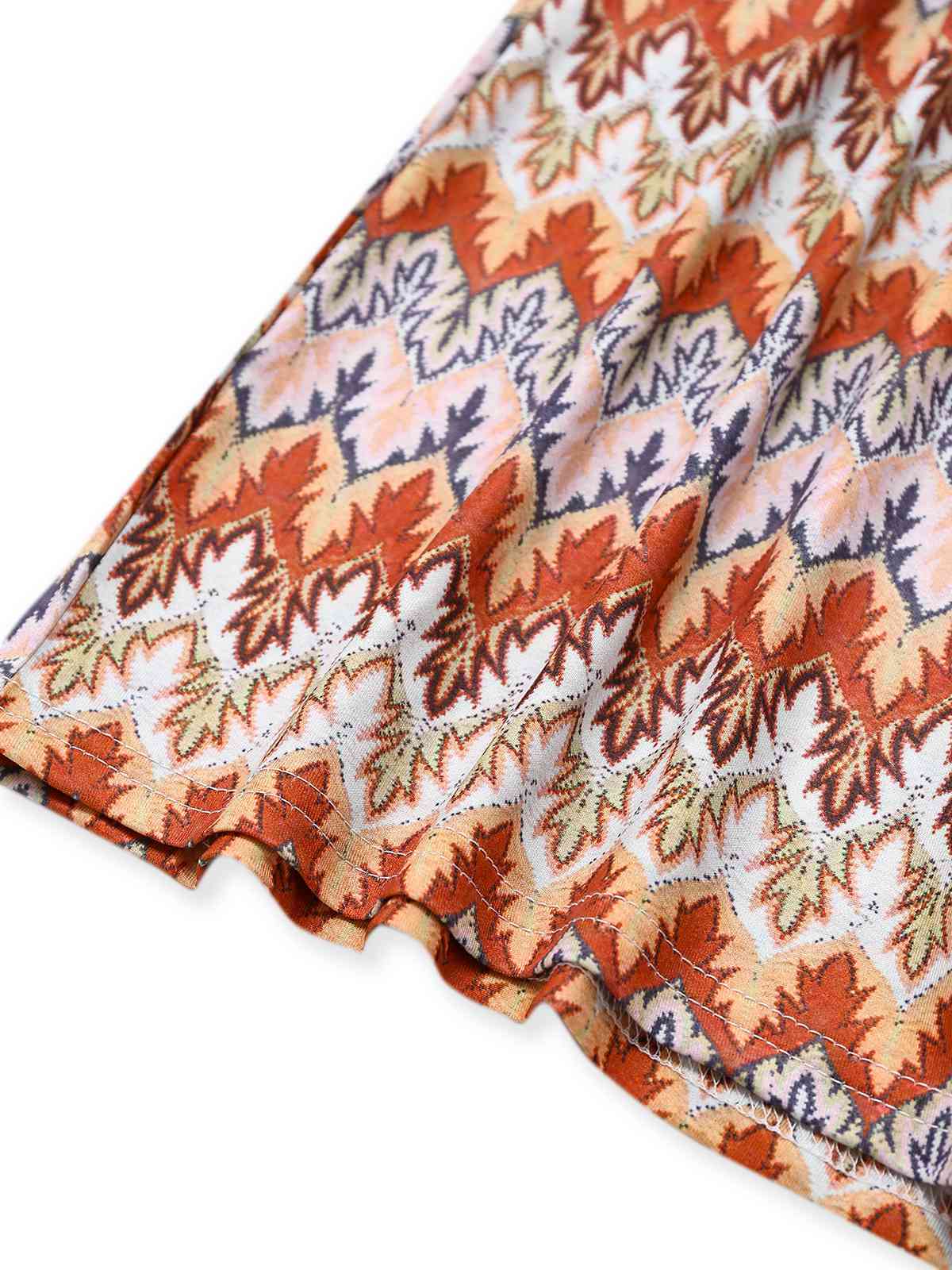 Multicolor 1970er Boho Bäume Revers Romper - Image 5