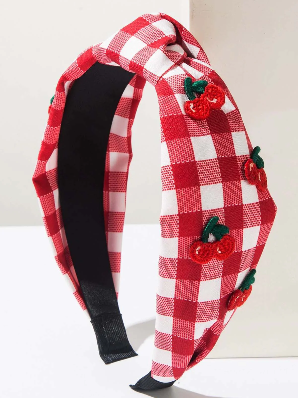 Obst Gingham Plaid Retro Bogen Stirnband - Image 3