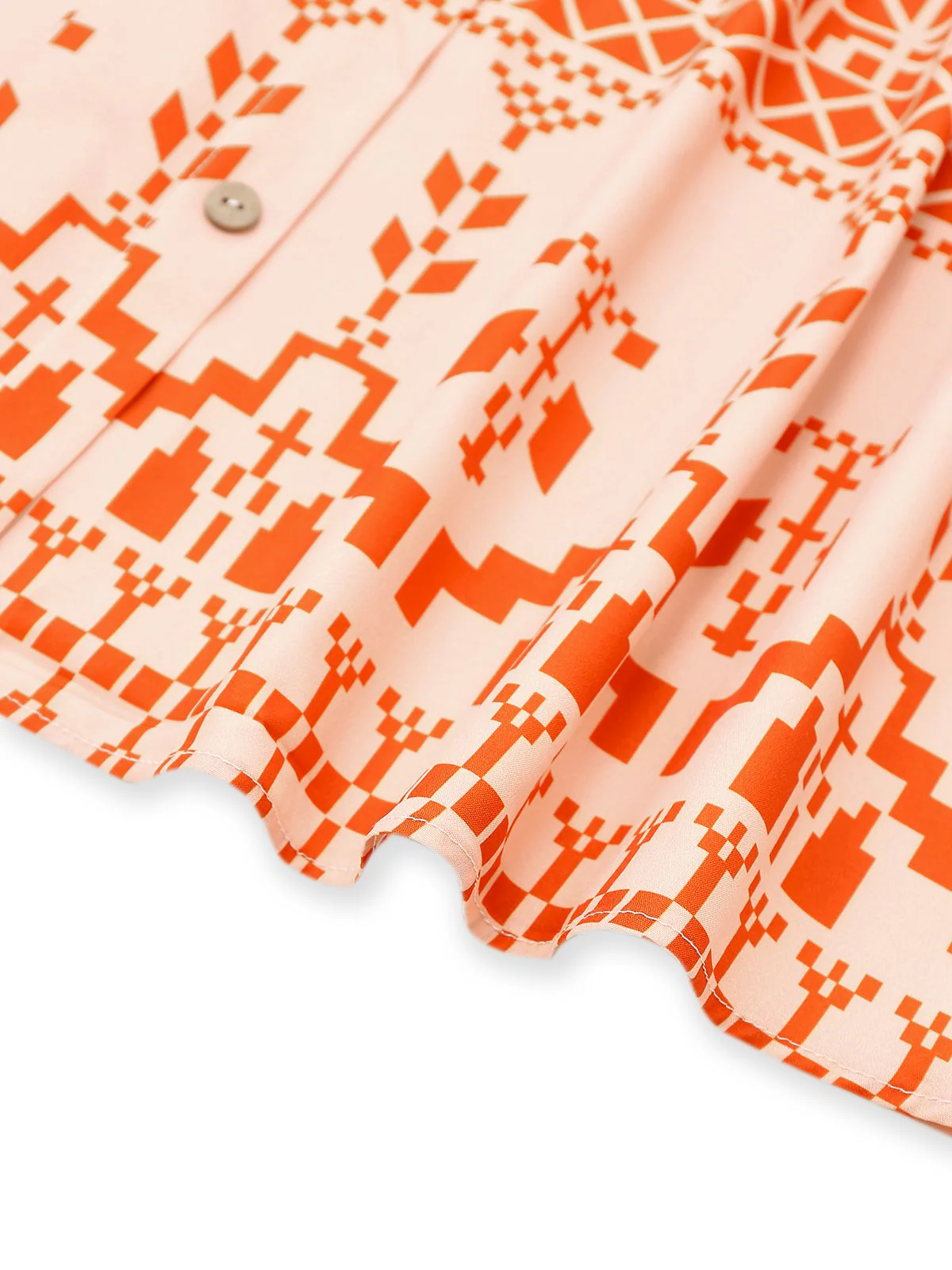 Orange 1940er Blumen Schnürung Hohl Kleid - Image 4
