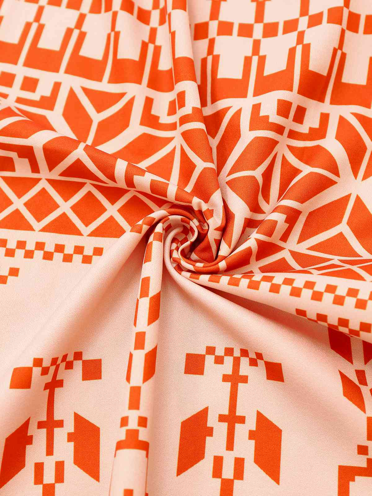 Orange 1940er Blumen Schnürung Hohl Kleid - Image 5