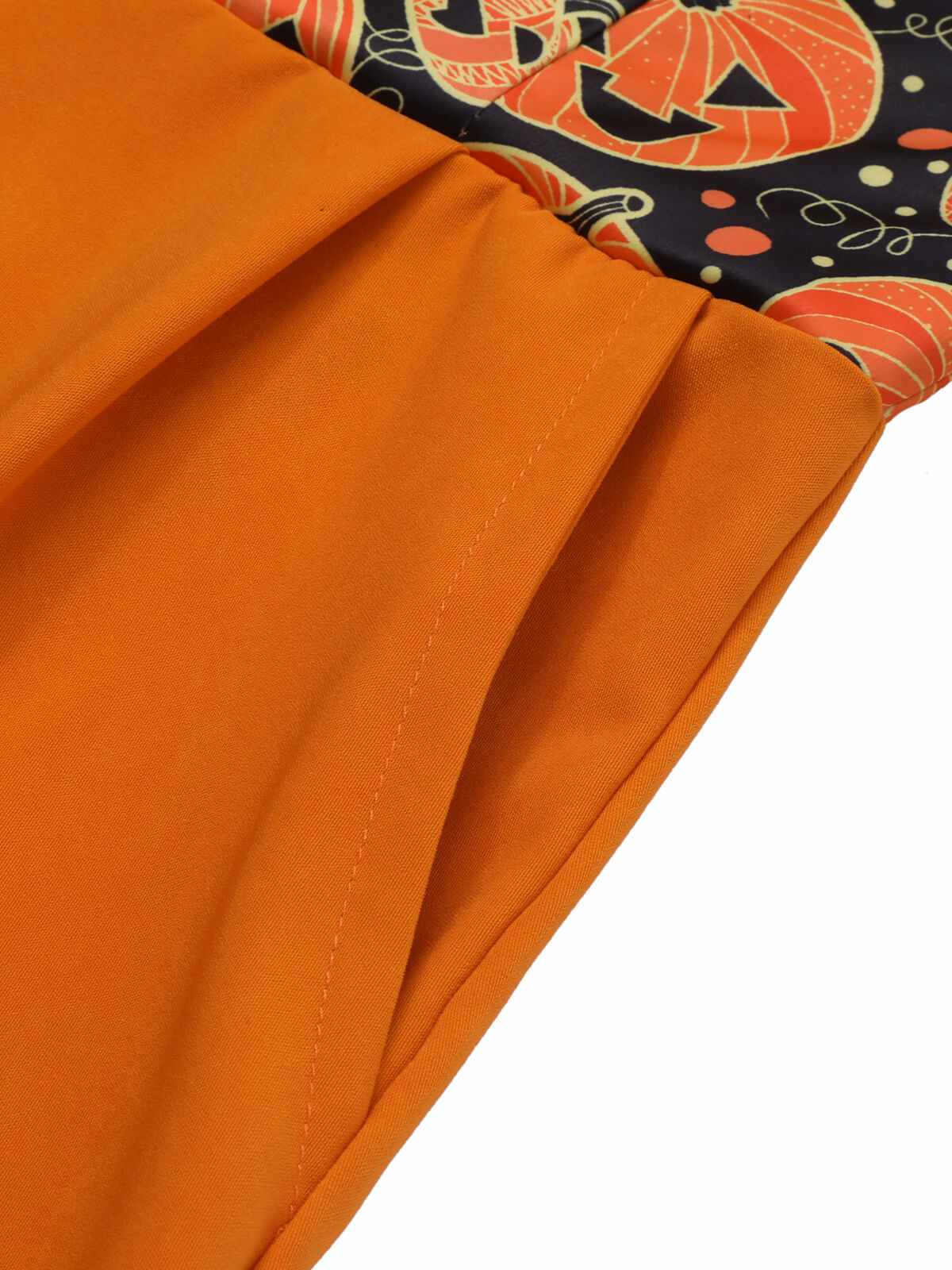 Orange 1950er Halloween Kürbis Halter Romper - Image 5