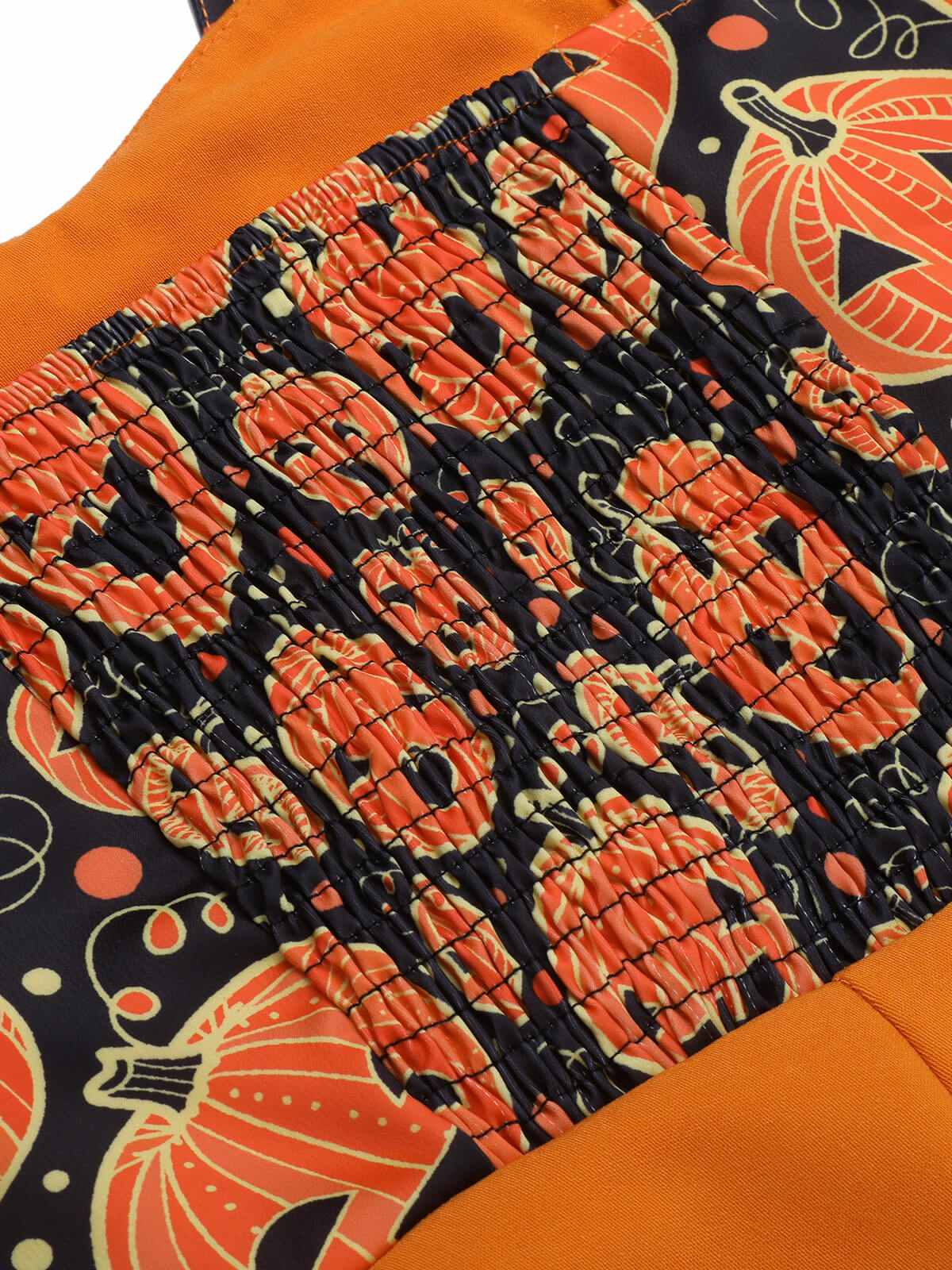 Orange 1950er Halloween Kürbis Halter Romper - Image 7
