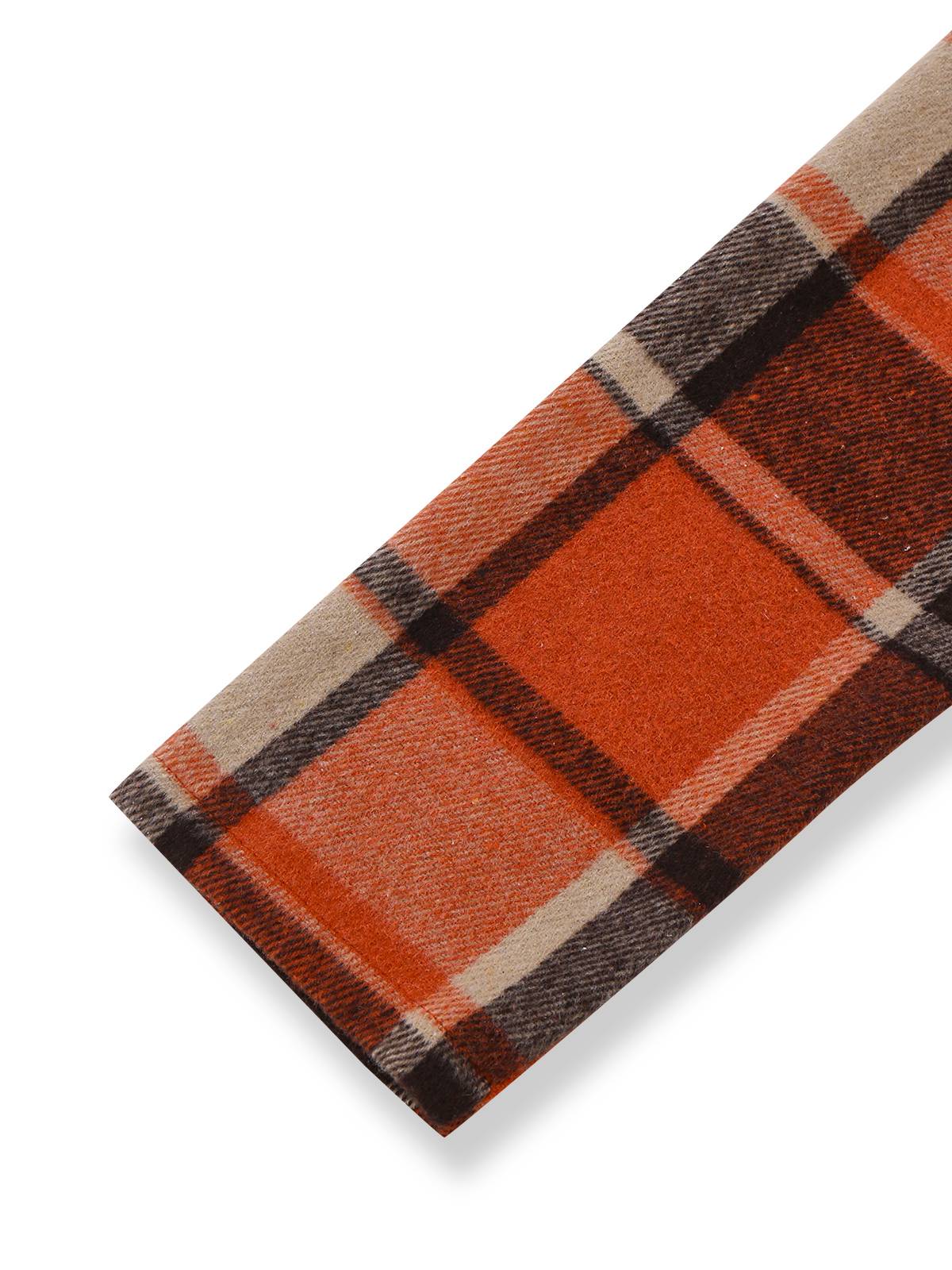Orange 1950er Karo Hoch Niedrig Saum Revers Jacke - Image 5