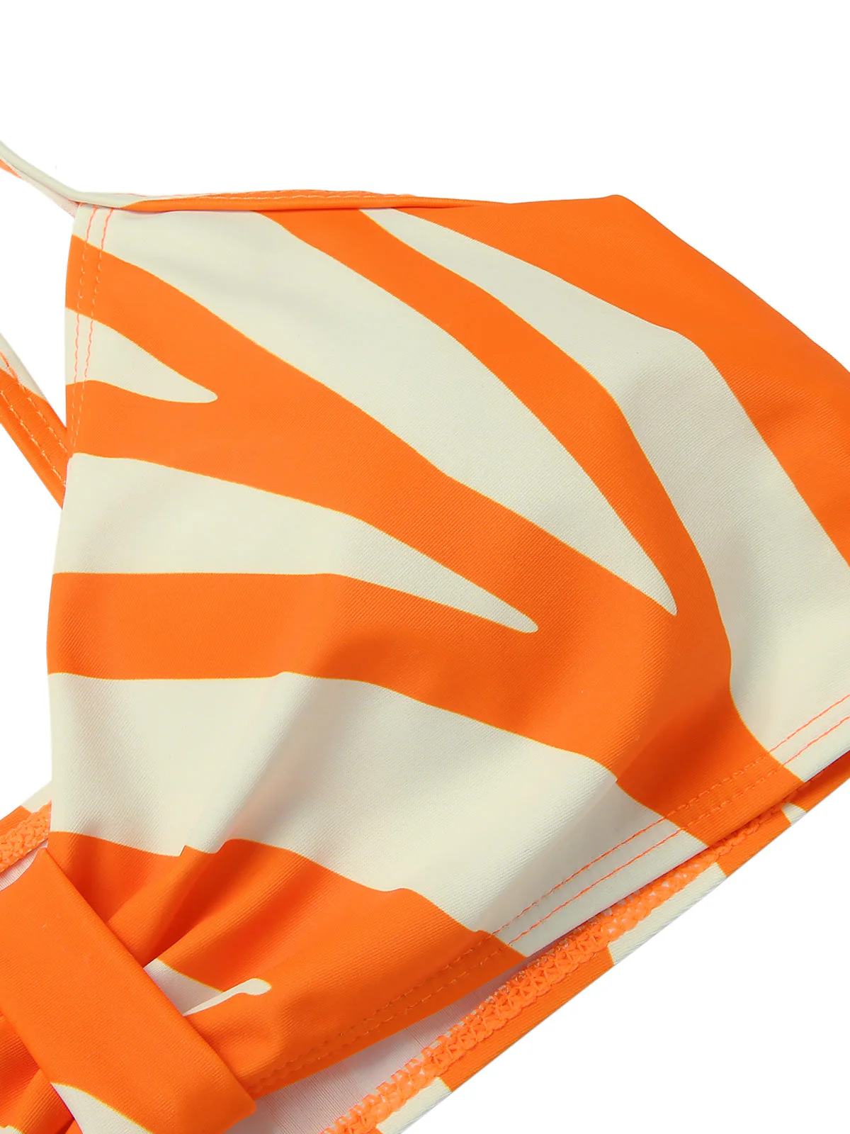 Orange 1960er Riemen Streifen Swimsuit - Image 4