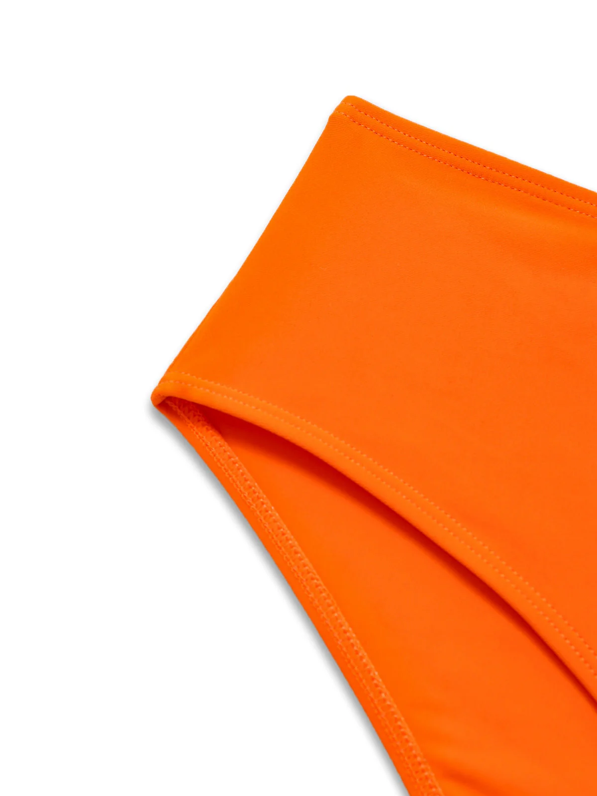 Orange 1970er Blumen Kordelzug Spaghetti Träger Tankini Set - Image 5