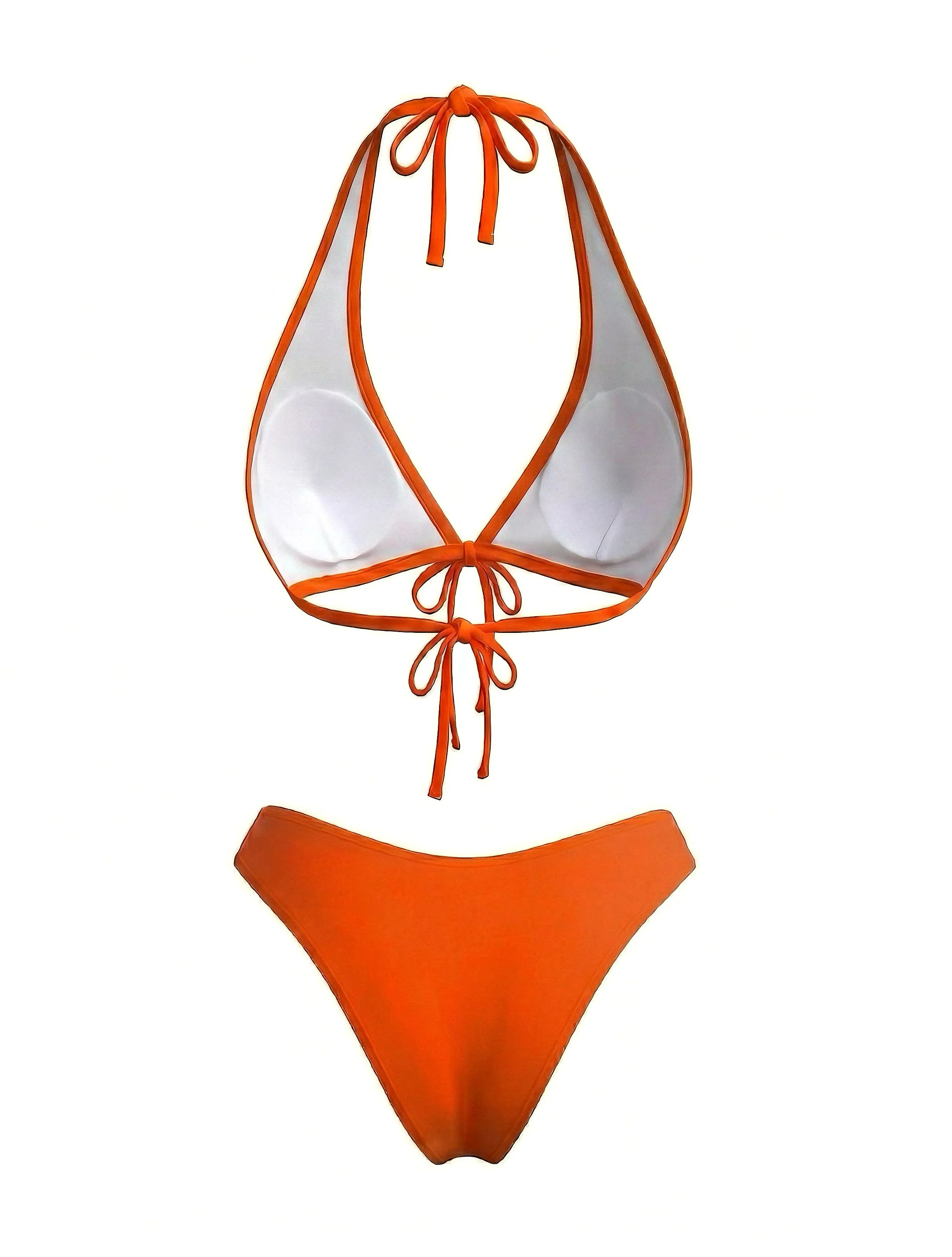 Orange 80er Boho Bikini-Set & Rock-Cover-Up - Image 5