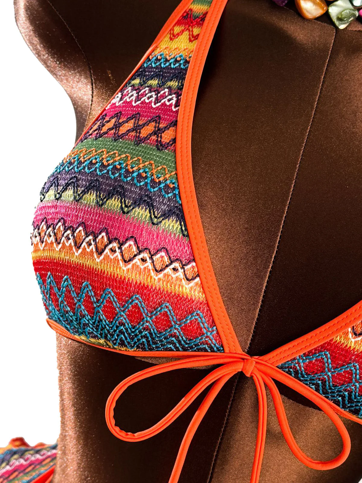 Orange 80er Boho Bikini-Set & Rock-Cover-Up - Image 7