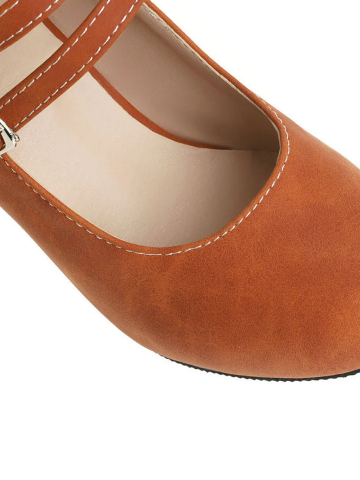 Orange Doppelschnalle Träger Mary Jane Heels Schuhe - Image 4