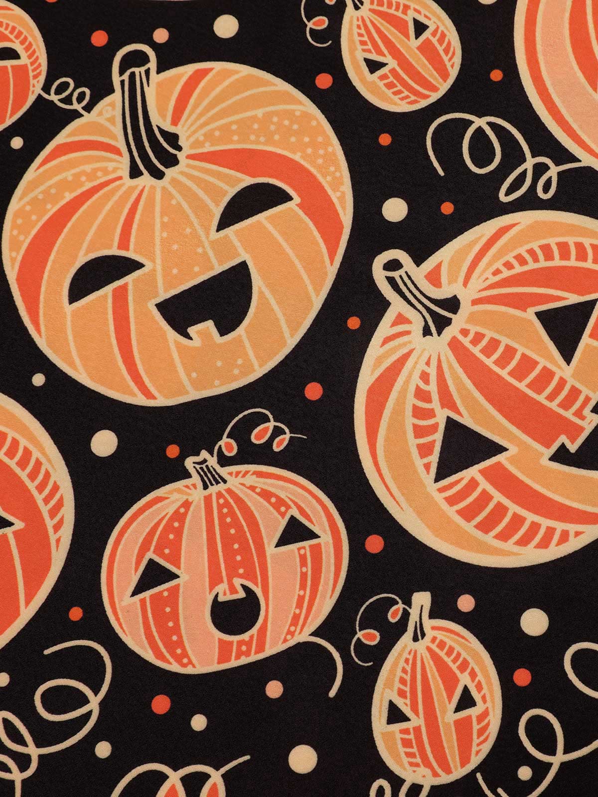 Orange 1950er Halloween Kürbis Swing Kleid - Image 6