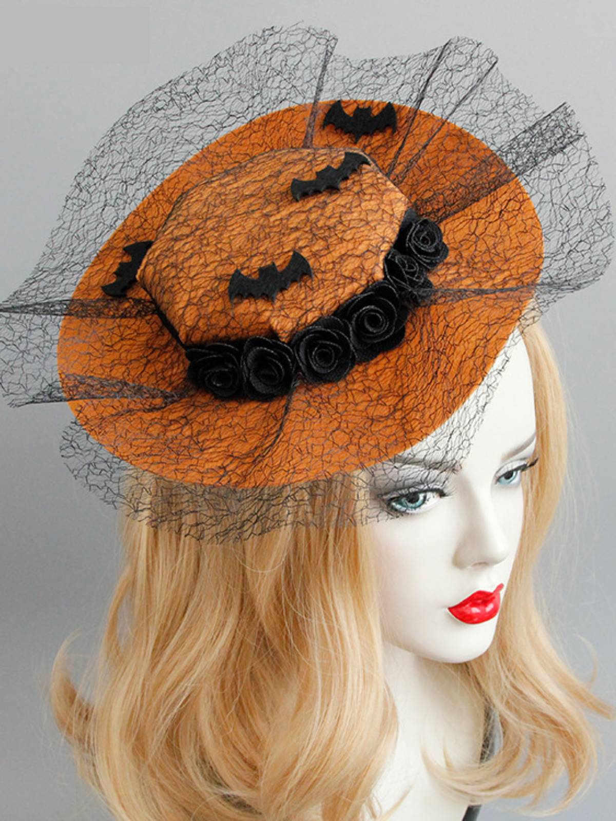 ORANGE RETRO HALLOWEEN SPITZEN FLEDERMUTTER - Image 3