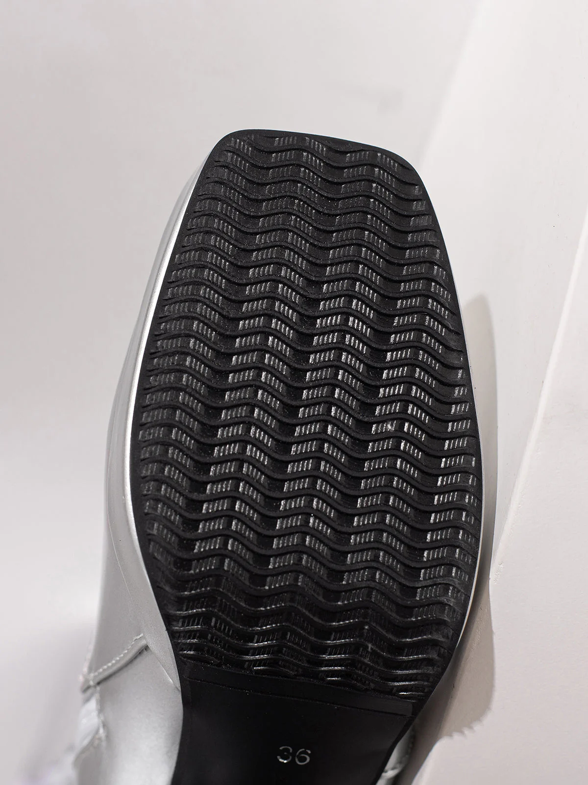 Solide Patent Leder Round Toe Hoher Absatz Stiefel - Image 30