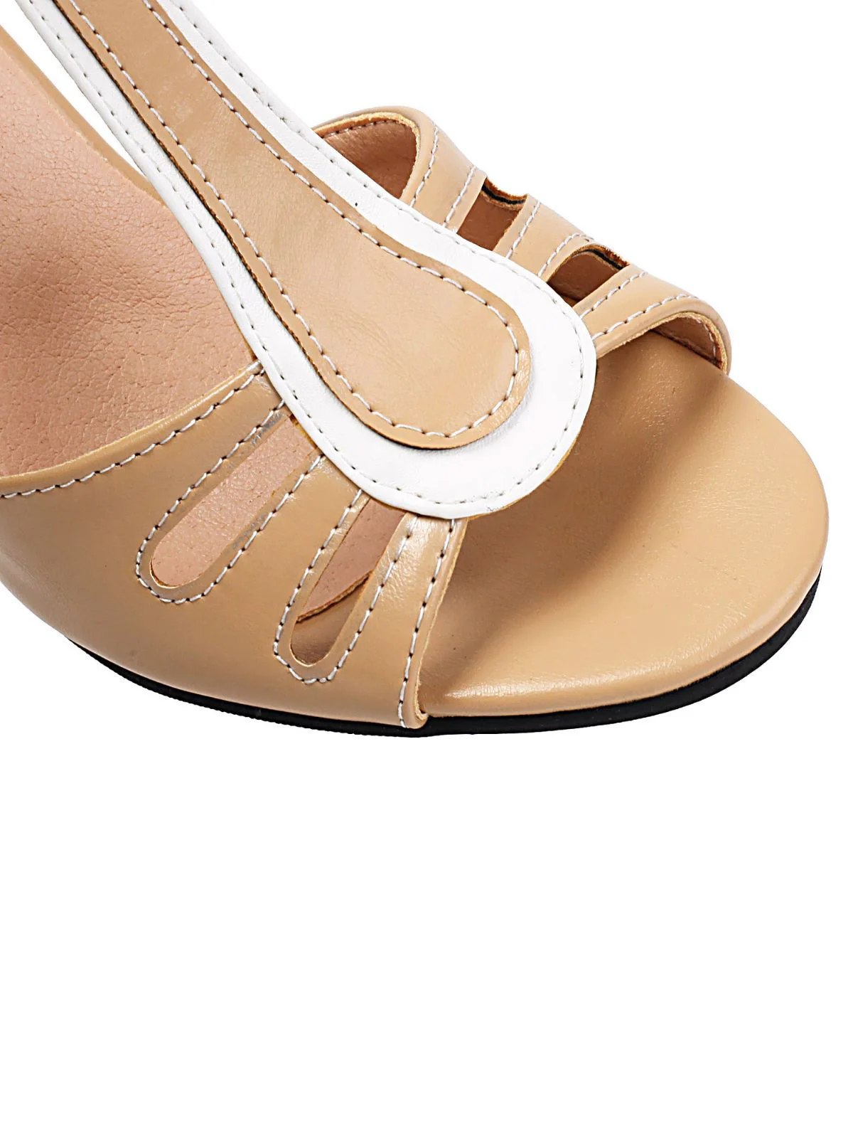 Peep Toe Ausgeschnitten Farbblock T-Steg Absätze - Image 10