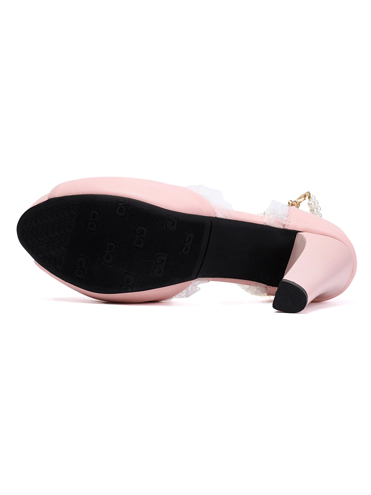 Perle Bogen Spitze Peep Toe High Heels Sandalen - Image 8