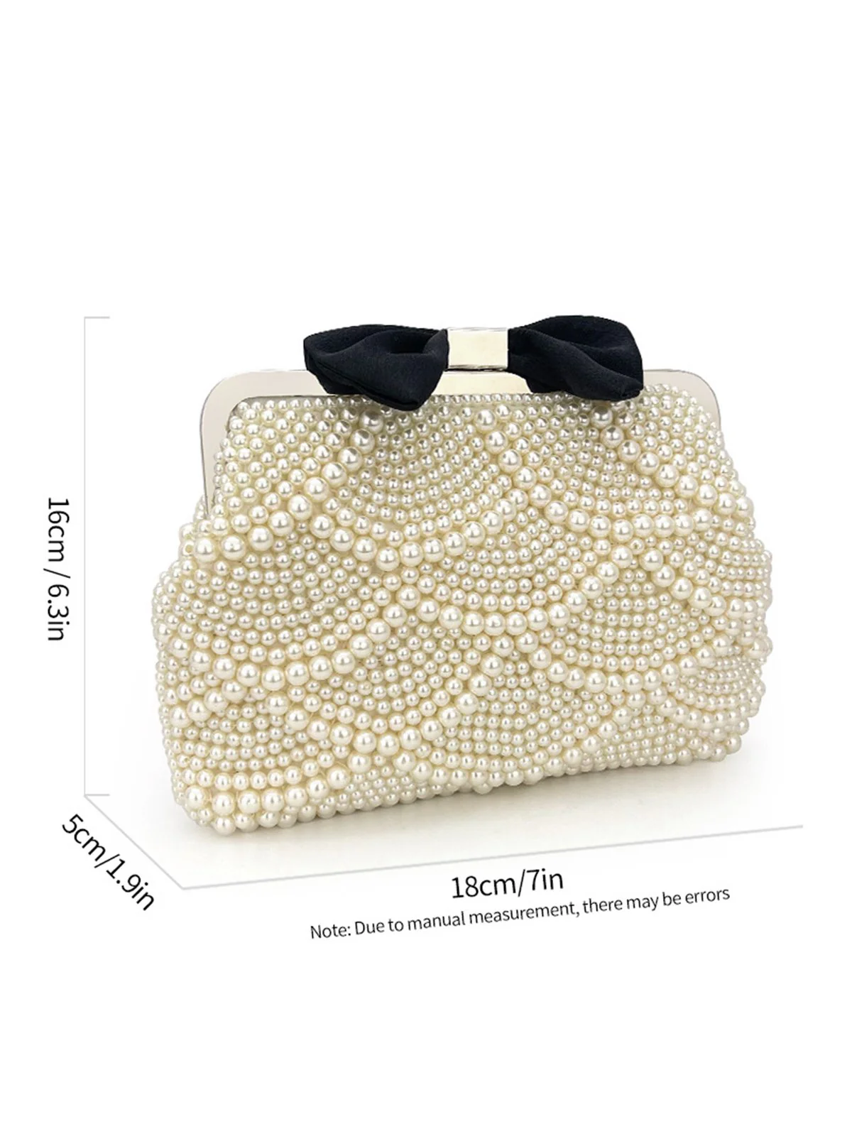 Perlen Bogen Abend Clutch Tasche - Image 4