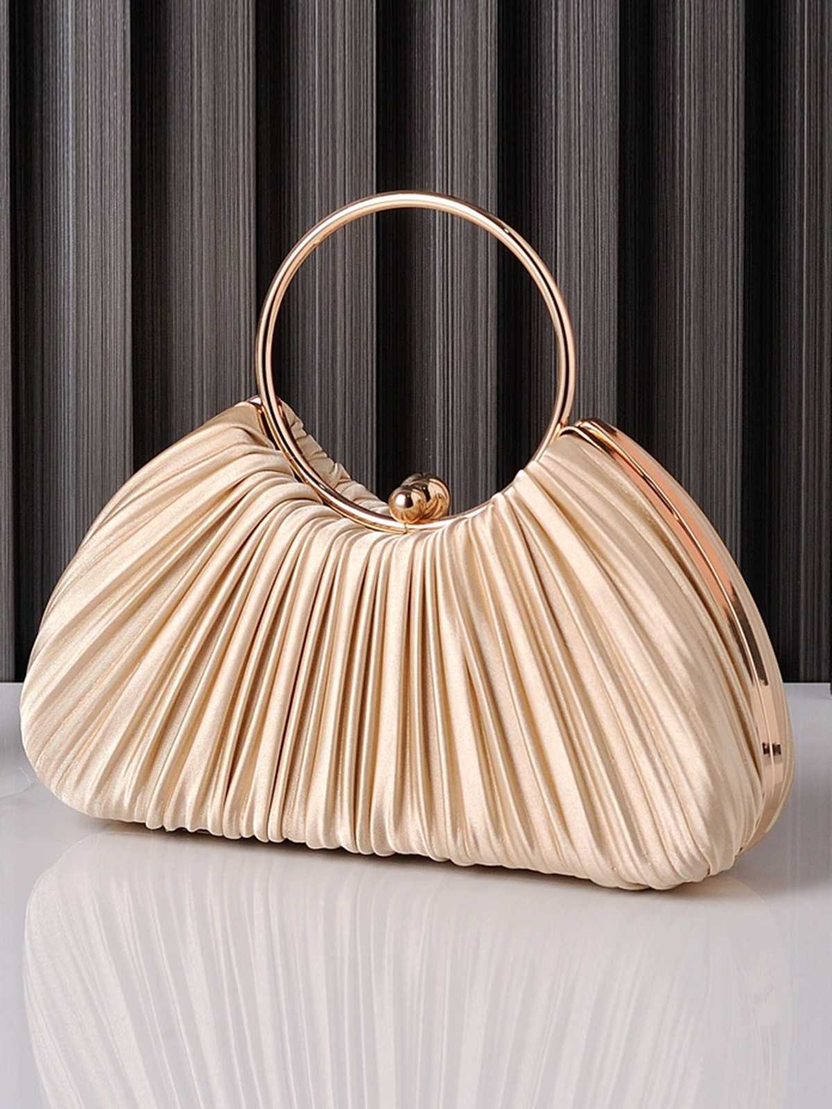 Plissiertes Ring-Handle Abendtasche - Image 3