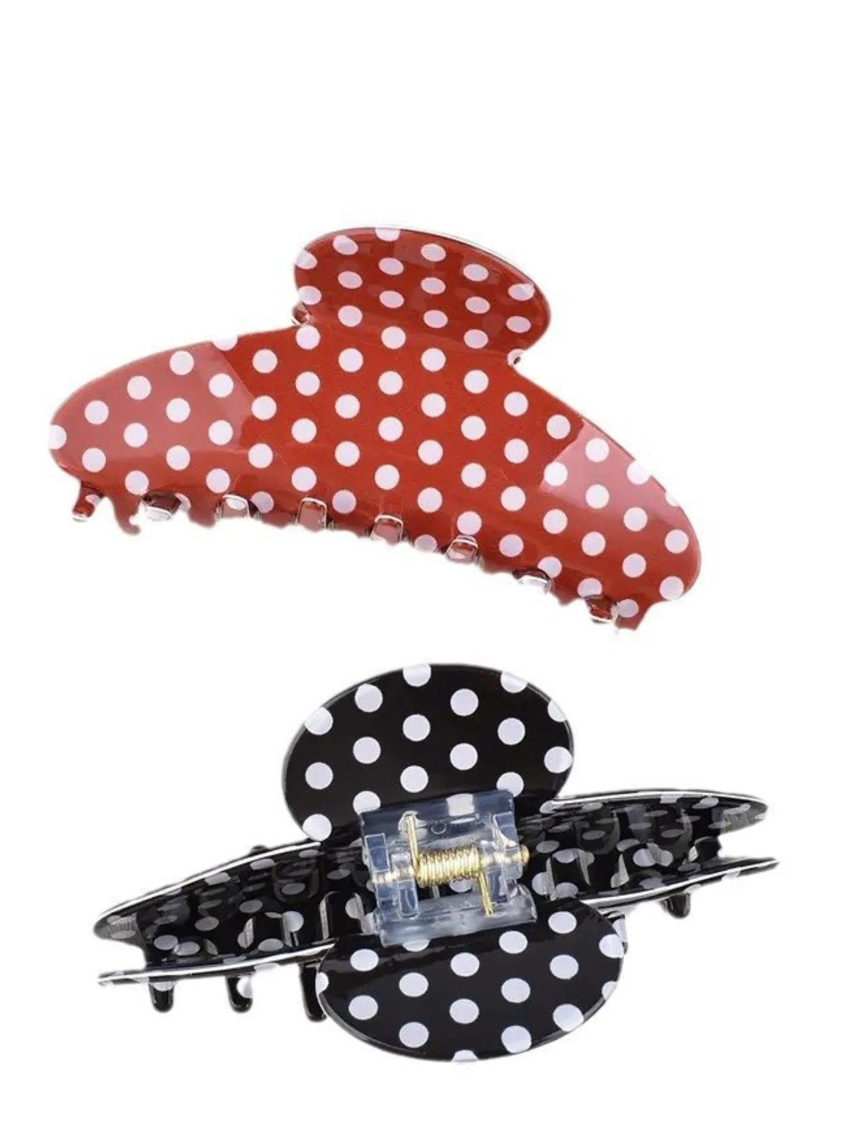 PVC Polka Punkte Valentinstag Hai Haarklammer - Image 3