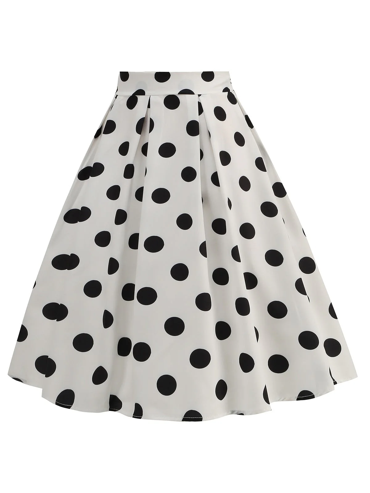 Retro 1950er Polka Dots Solide Rock - Image 10