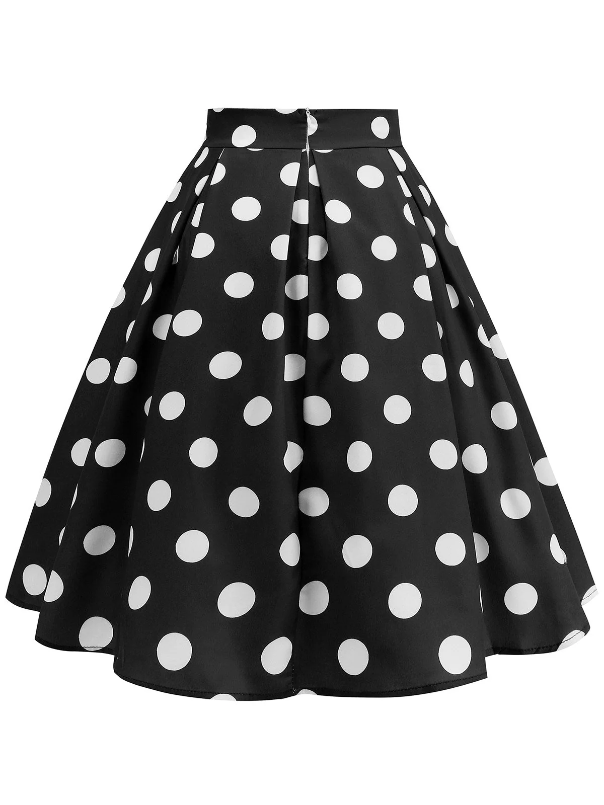 Retro 1950er Polka Dots Solide Rock - Image 4