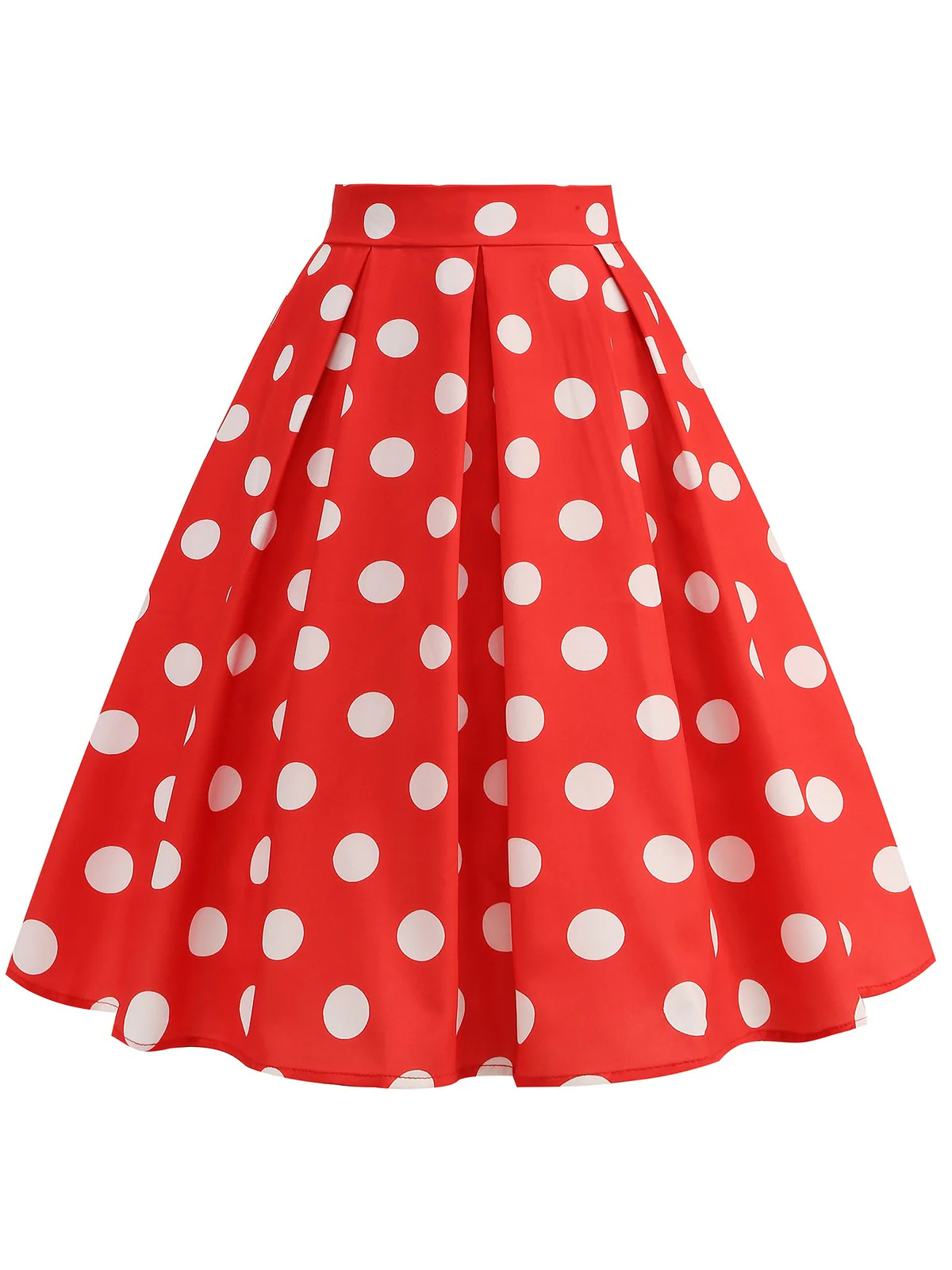 Retro 1950er Polka Dots Solide Rock - Image 7