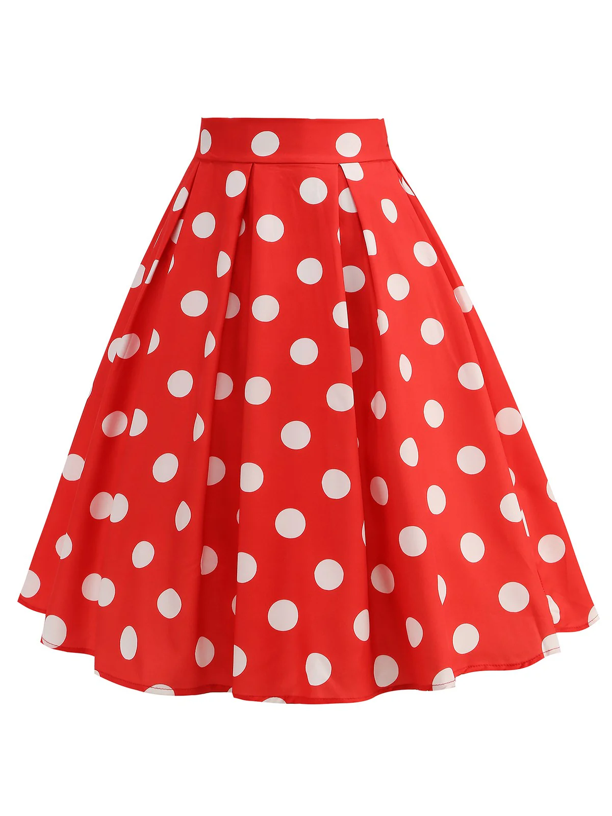 Retro 1950er Polka Dots Solide Rock - Image 8