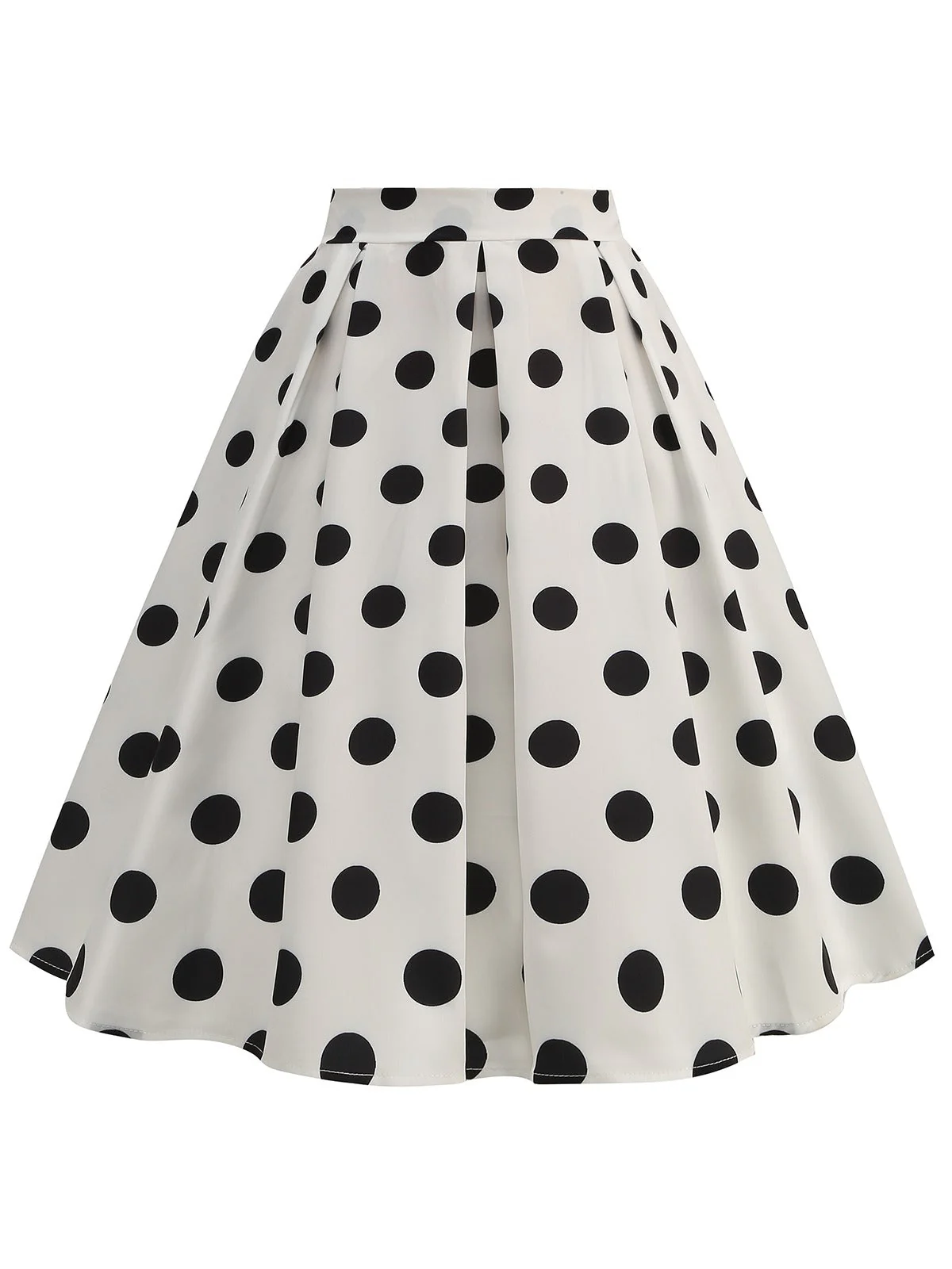 Retro 1950er Polka Dots Solide Rock - Image 9