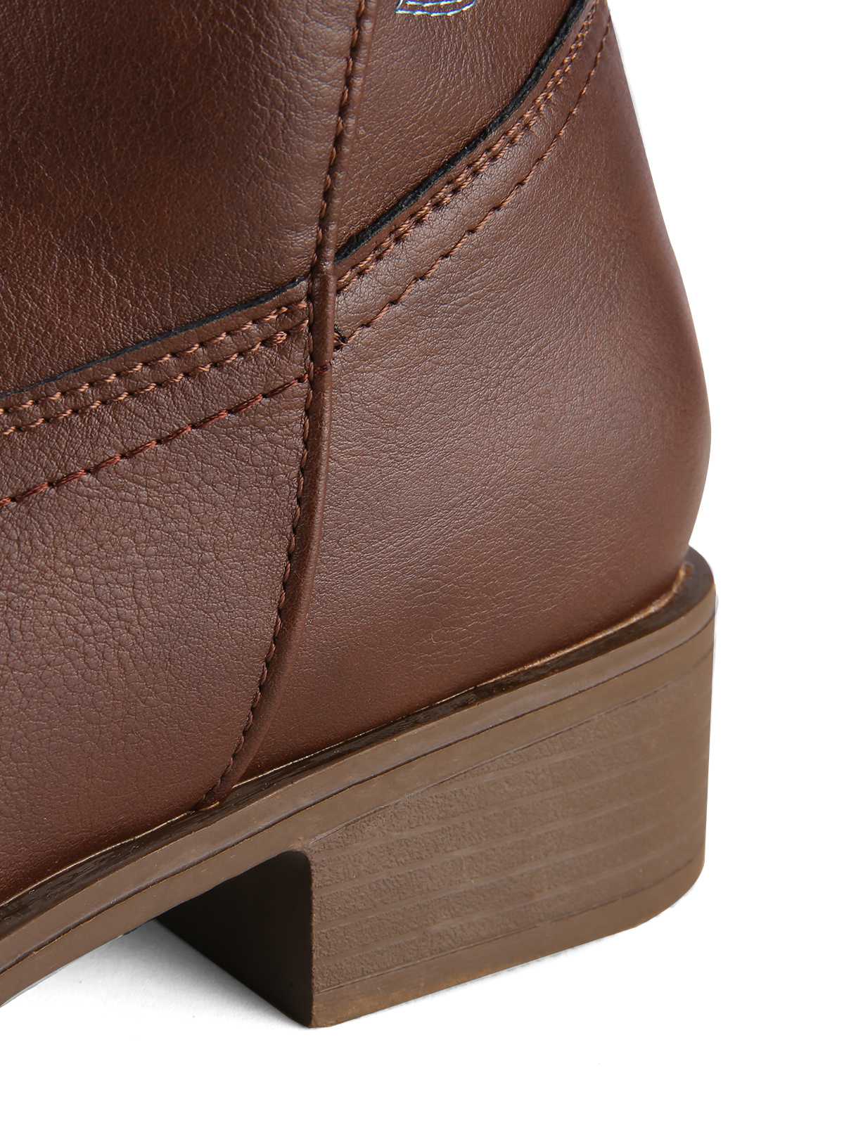 Retro Bestickt Leder Kalb Cowboy Stiefel - Image 12