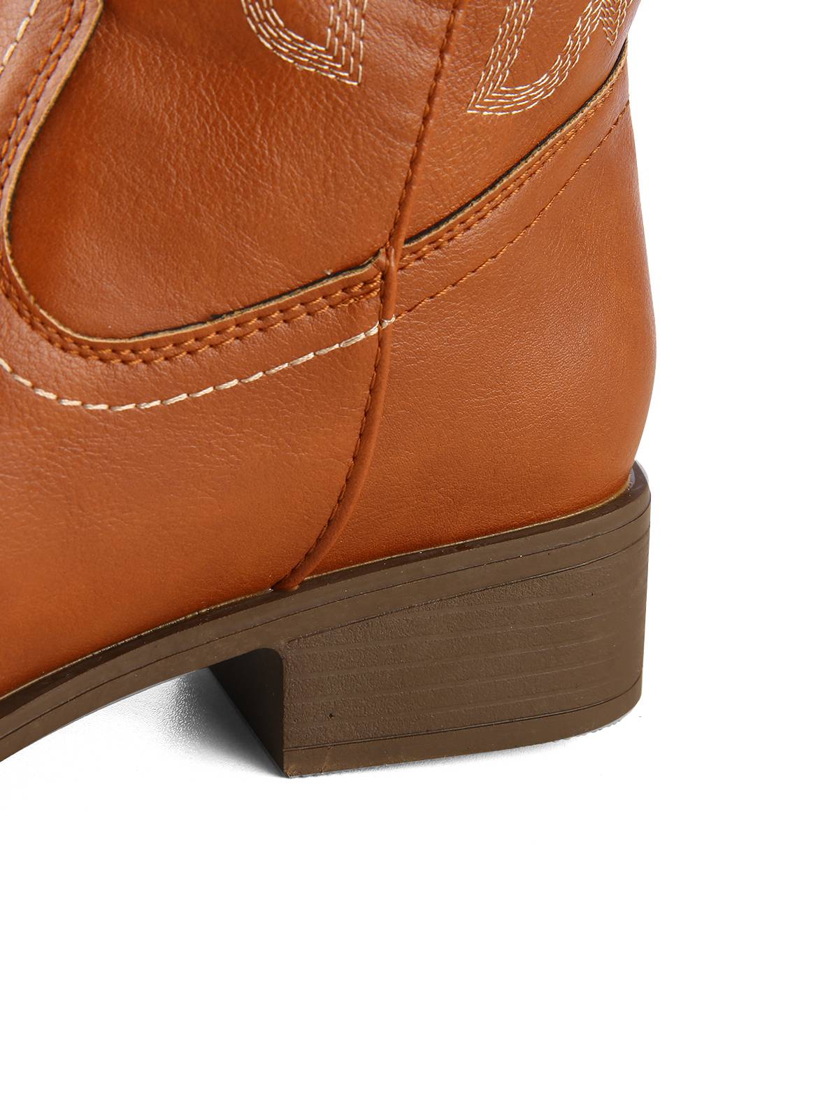 Retro Bestickt Leder Kalb Cowboy Stiefel - Image 5