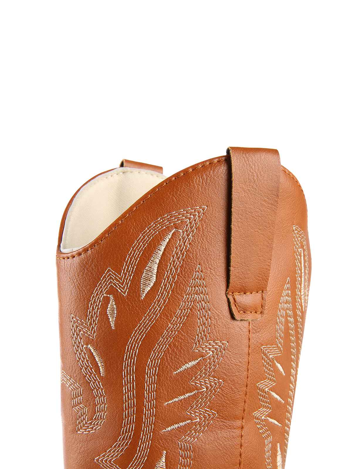 Retro Bestickt Leder Kalb Cowboy Stiefel - Image 6