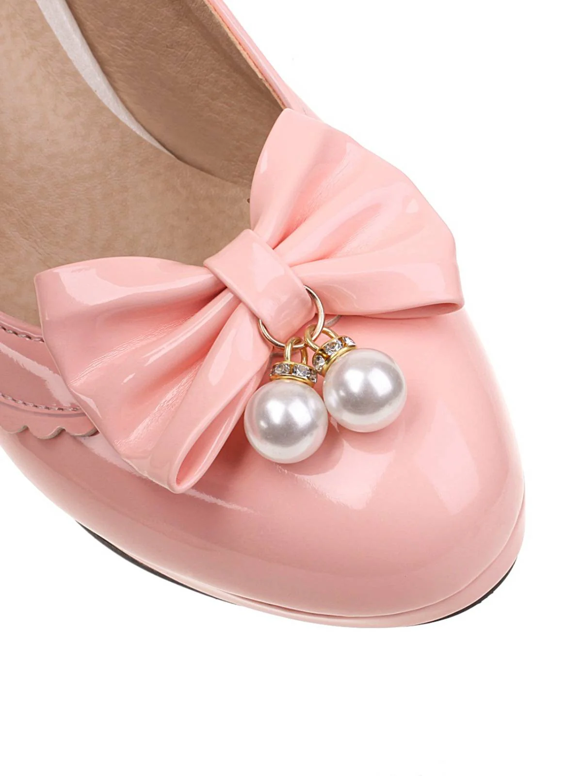RETRO BOGEN-PERLEN-HOHE ABSÄTZE SCHUHE - Image 9