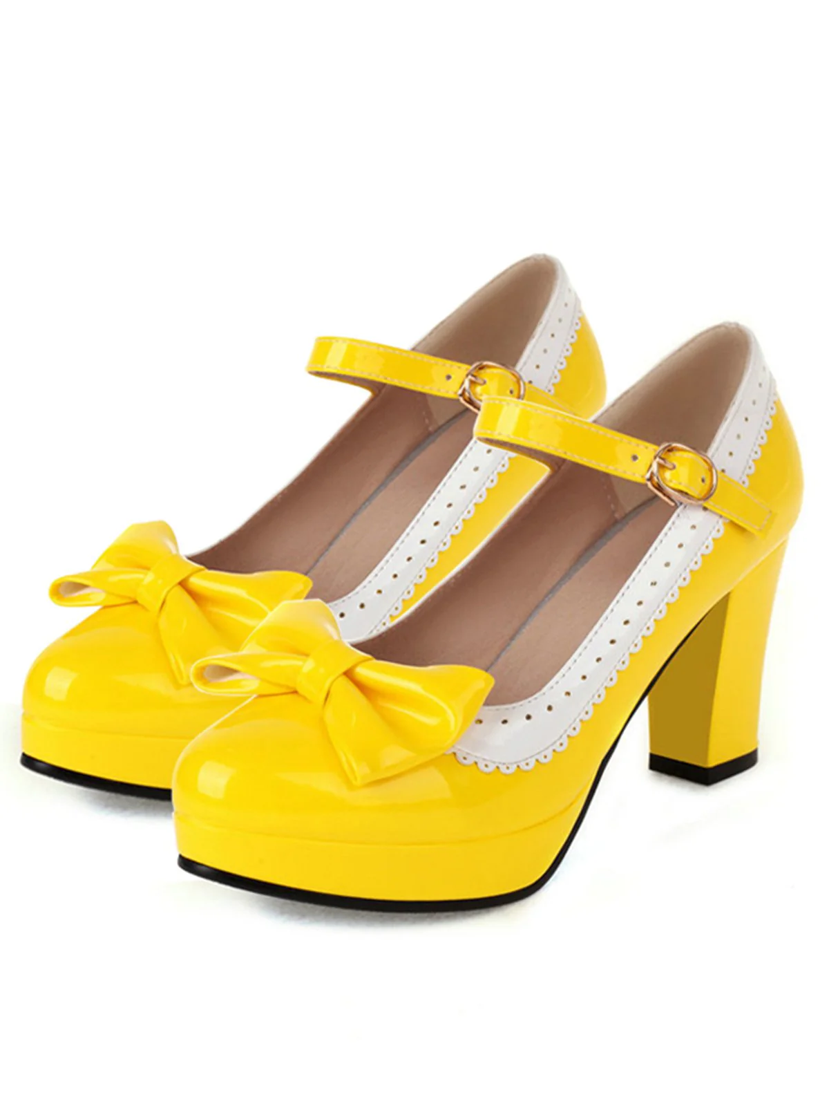 RETRO BOWKNOT HIGH HEELS SCHUHE - Image 6