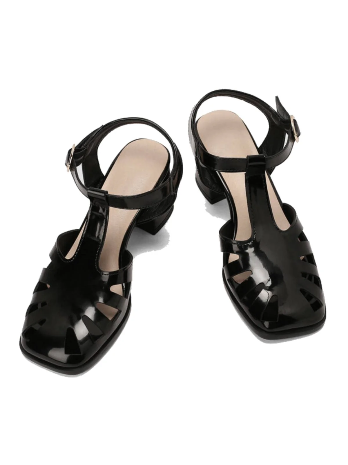 RETRO CUTOUT SANDALEN HIGH HEEL SCHUHE - Image 3