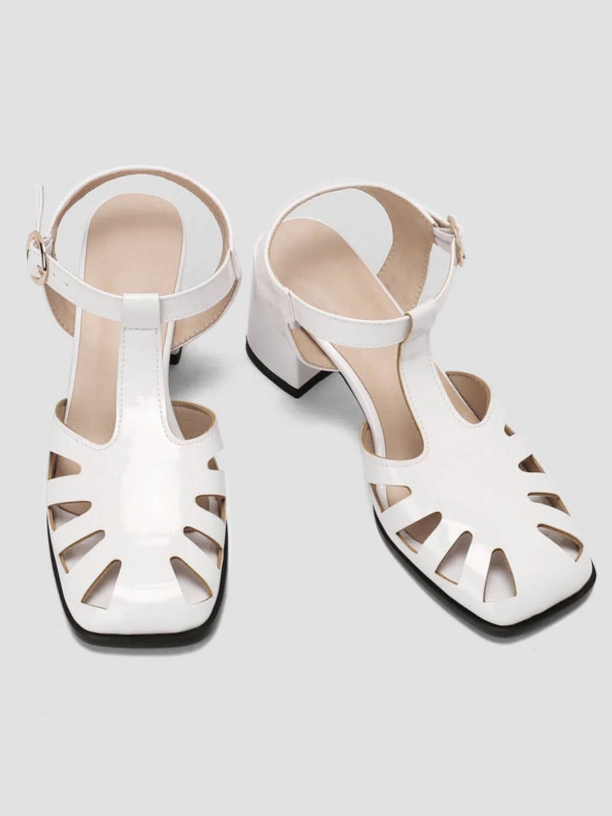 RETRO CUTOUT SANDALEN HIGH HEEL SCHUHE - Image 5